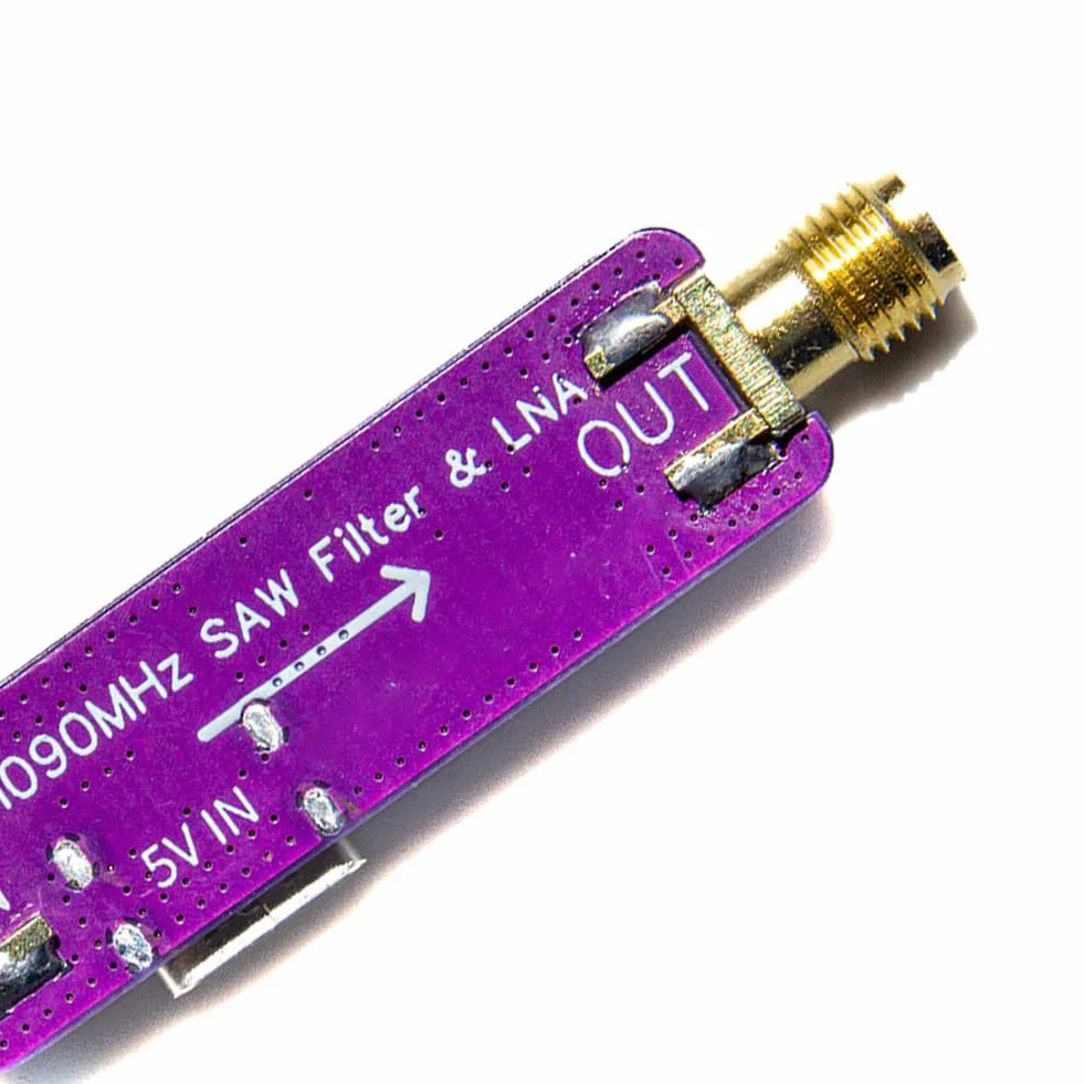 1090MHz 1.09GHz ADS-B Aktywny Filtr SAW i Zasilacz LNA 5V