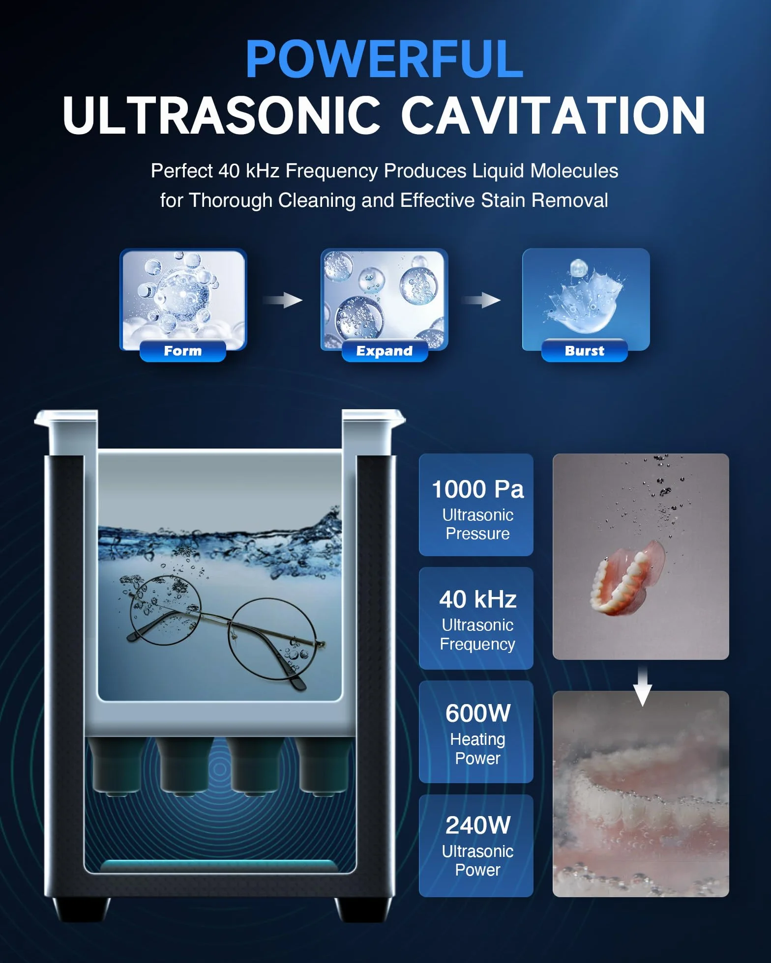 CREWORKS 10L Cyfrowa myjka ultradźwiękowa z trybem degazacji i łagodności, 240W Profesjonalna ultradźwiękowa maszyna czyszcząca z grzałką i timerem, do biżuterii, części samochodowych więcej