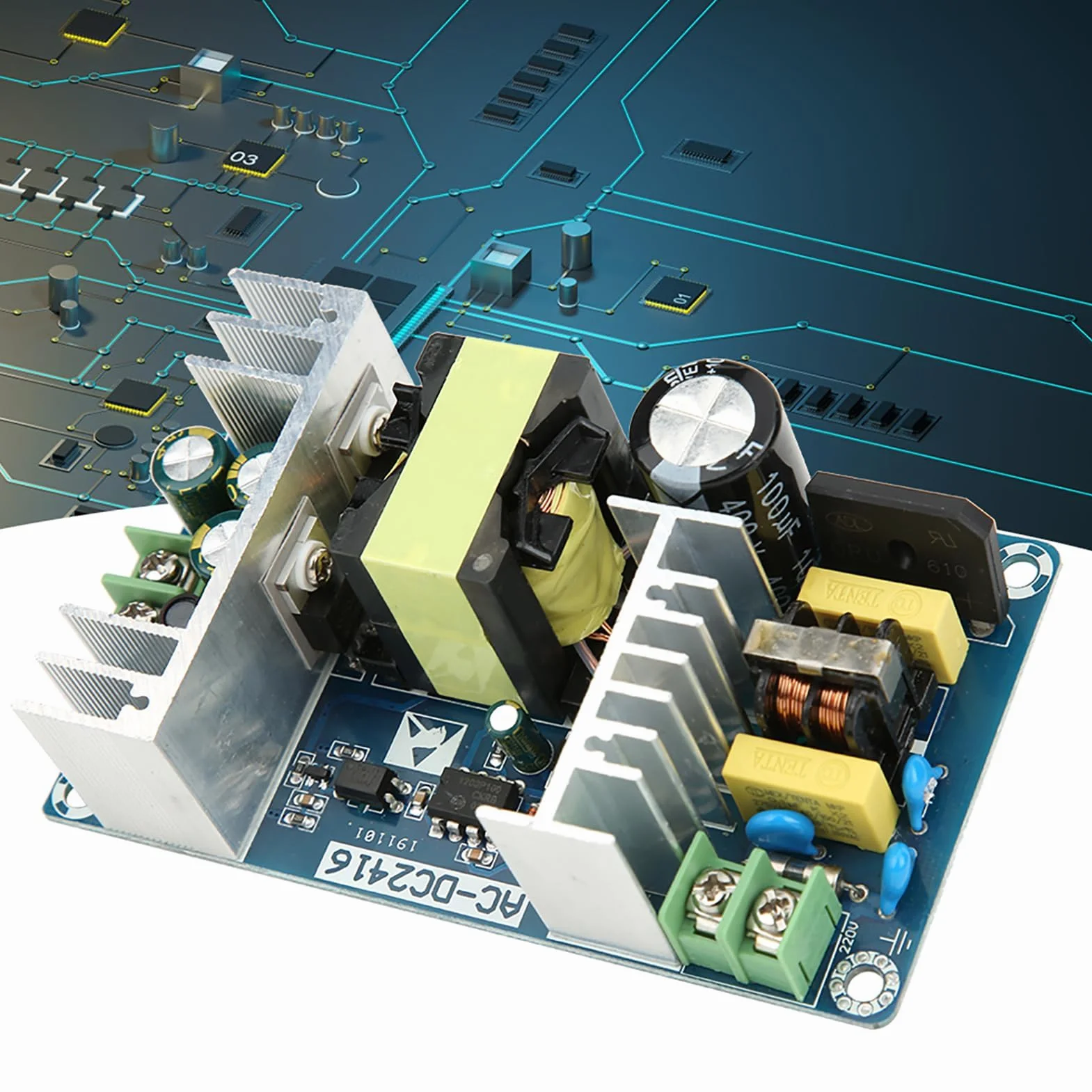 Moduł przełączania napięcia AC-DC 150W 6-9A SMPS 100-240V na 24V