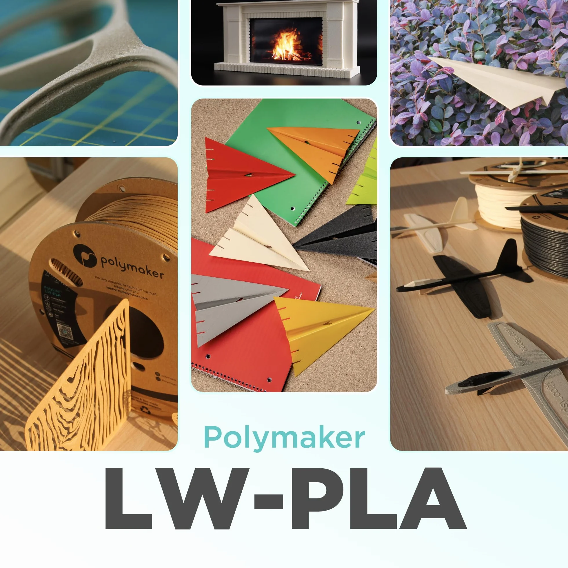 Polymaker PolyLite LW-PLA - 1,75mm - 800g - Szary