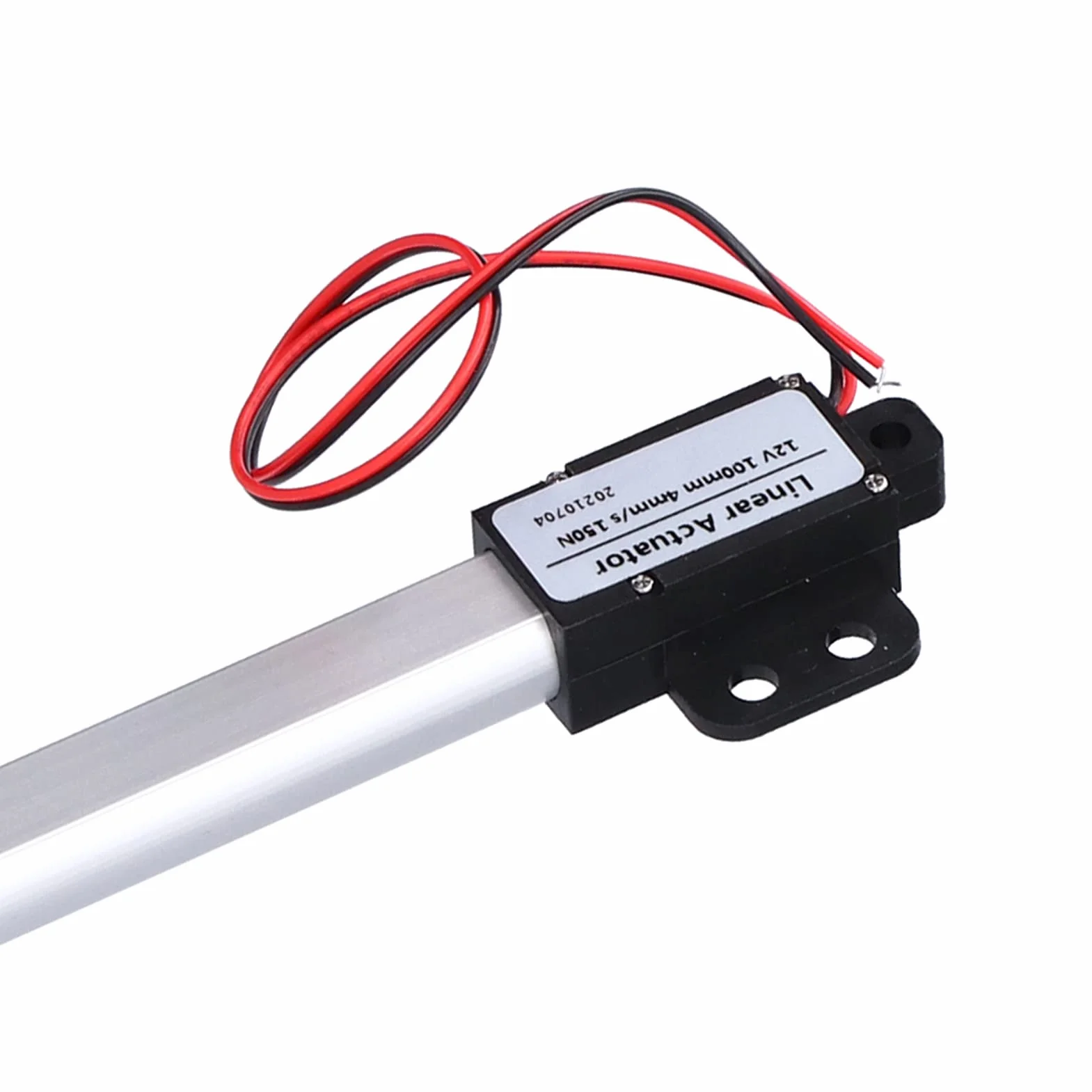 Elektryczny Siłownik Liniowy, Skok 4 Mini Siłownik Ruchu 12 V DC Mały, Napięcie Wejściowe 12 V Niski Poziom Hałasu Zabezpieczenie Przed Zwarciem Elektryczny Mikro Siłownik Liniowy (Skok 100mm-8mm/s-70N)