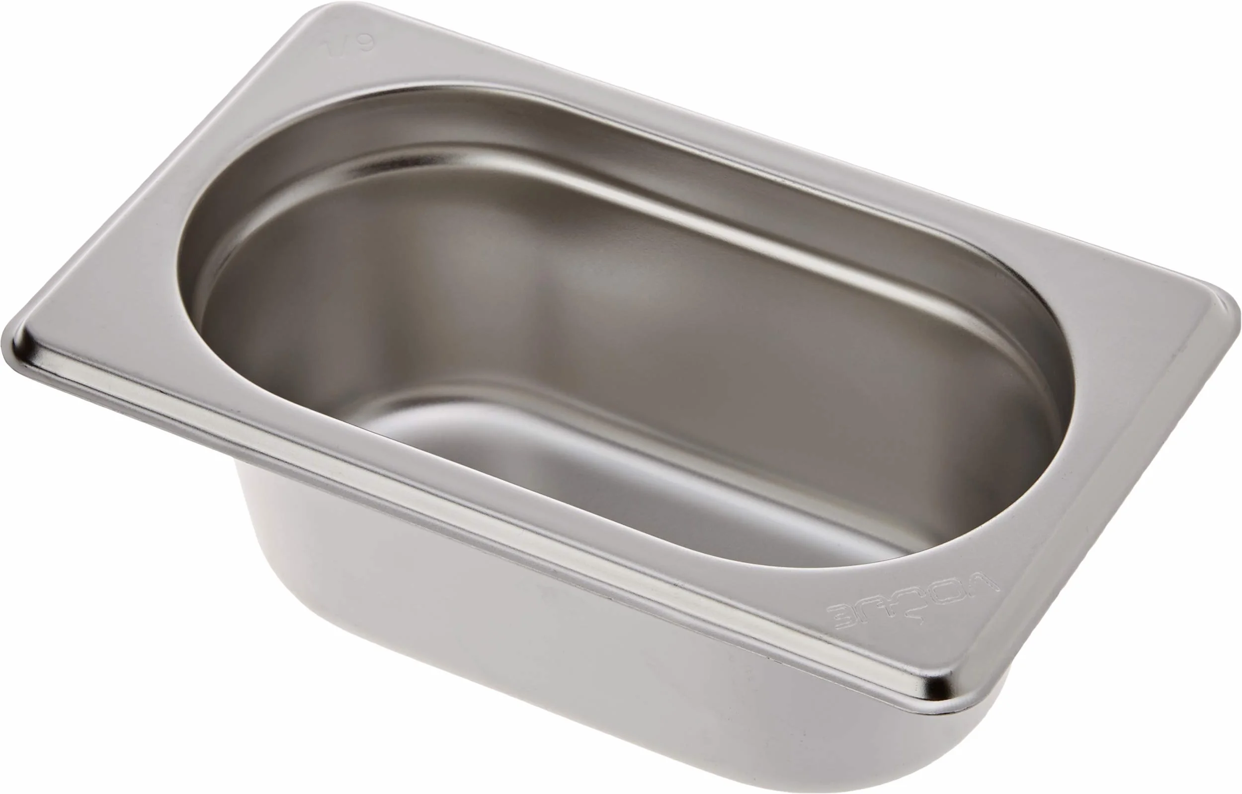 Vogue 12920 stal nierdzewna 1/9 patelnia gastronorm 0,6 l/65 mm głęboki pojemnik na żywność, srebrny