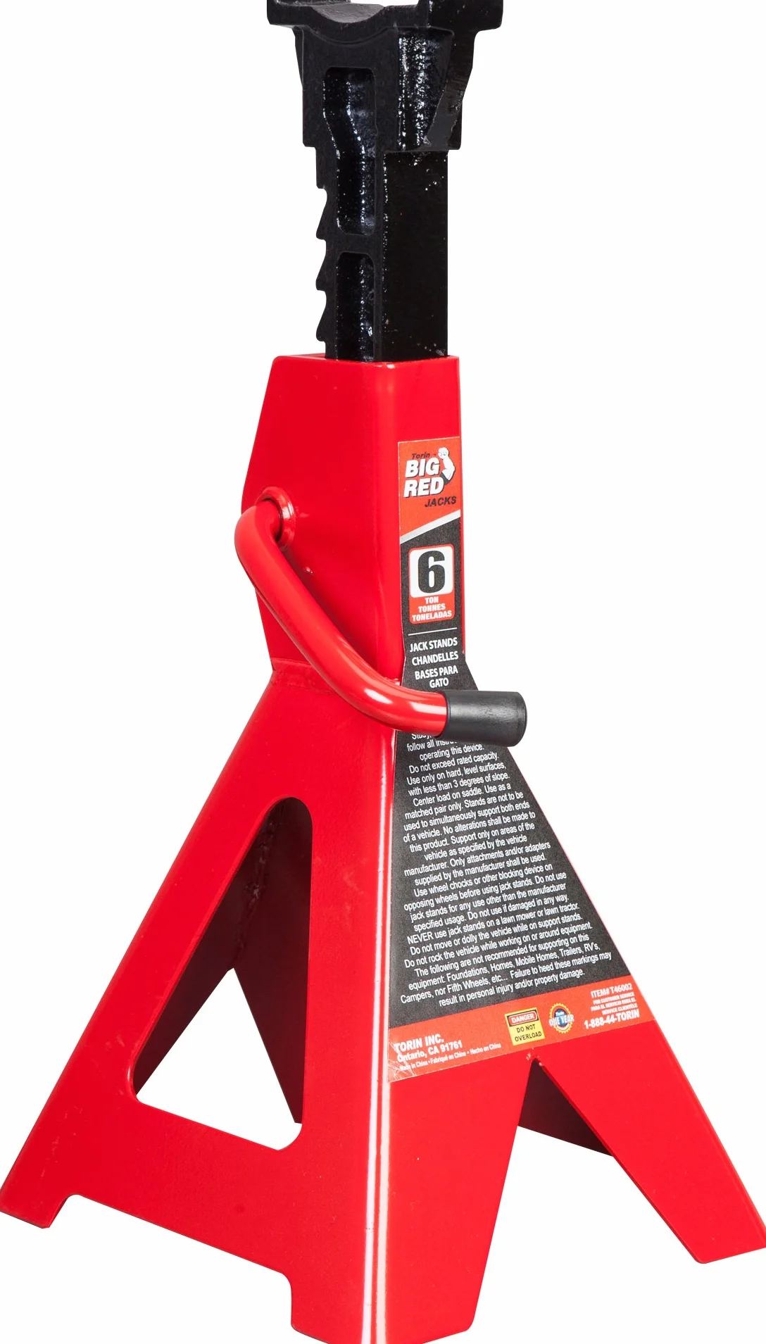 BIG RED Podpórki podnośnikowe ze stali Torin T46202 Nośność 6 ton, czerwony, 1 para