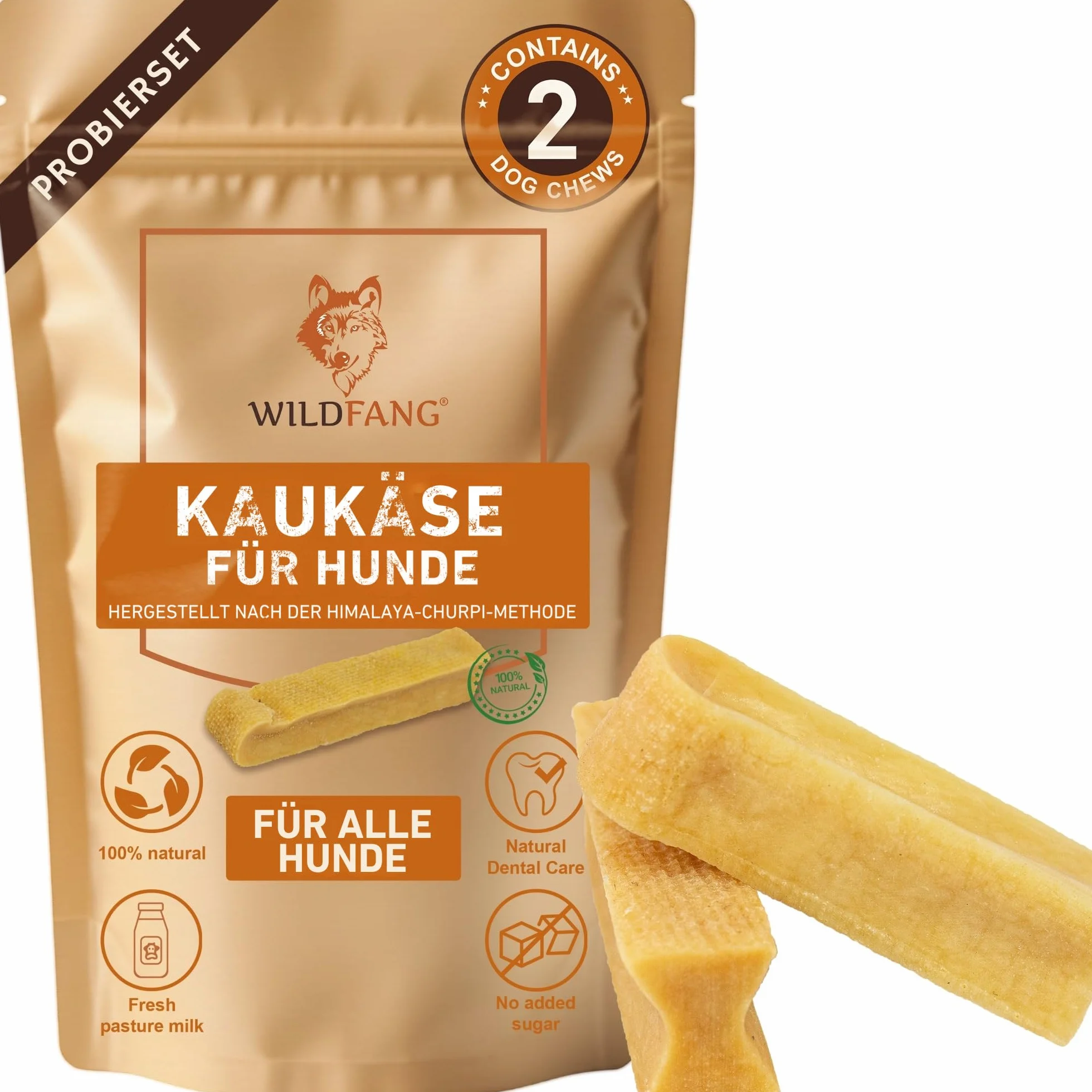 Wildfang® ser himalajski dla psa, naturalny gryzak z sera twardego, d?ugotrwa?a przyjemno?? z gryzienia, bezzapachowy, niet?uk?cy, dla wszystkich psów i szczeni?t