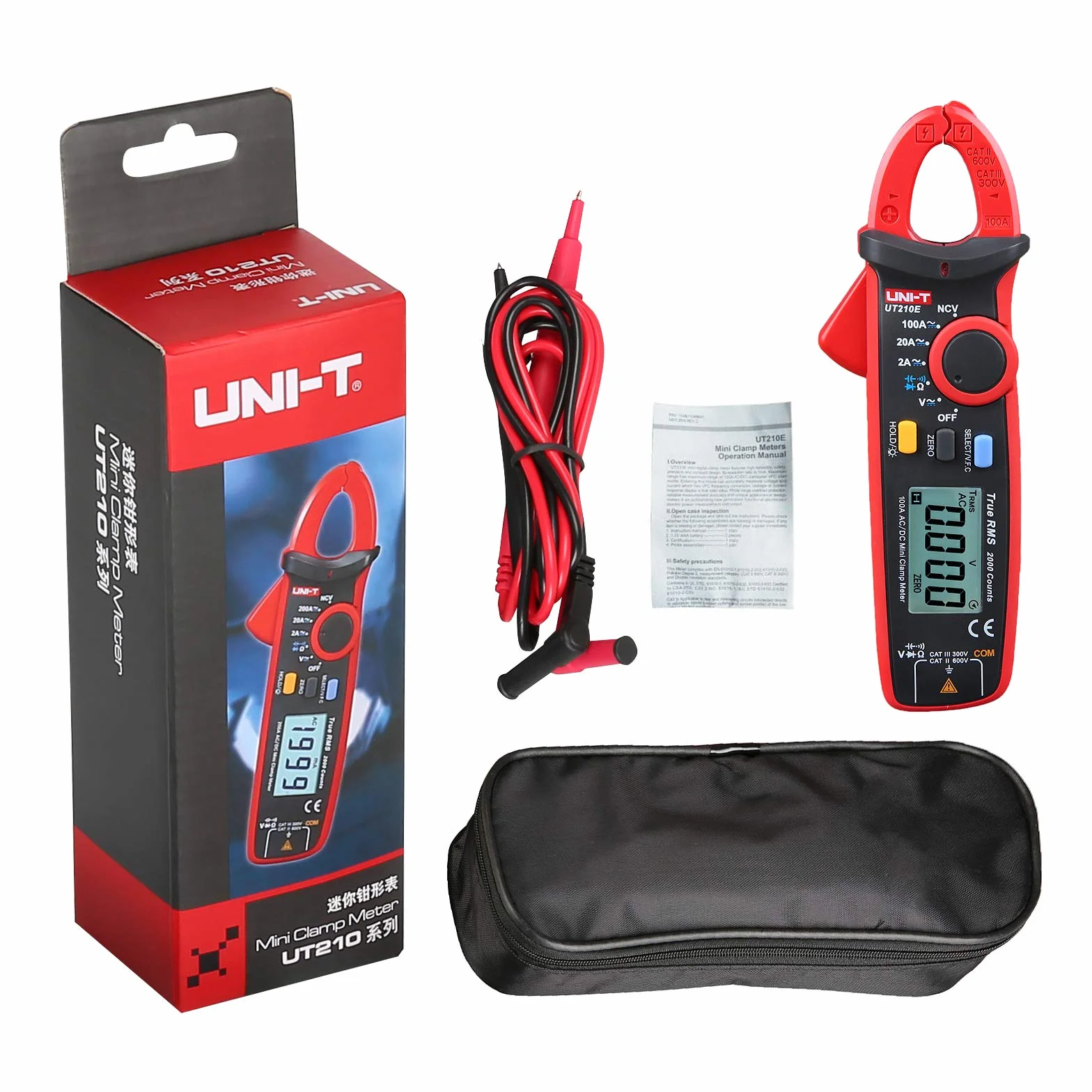 YIRU UNI-T UT210 series True RMS Digital Clamp Meter AC/DC Voltage Tester with ohm, Capacitance Measurement…