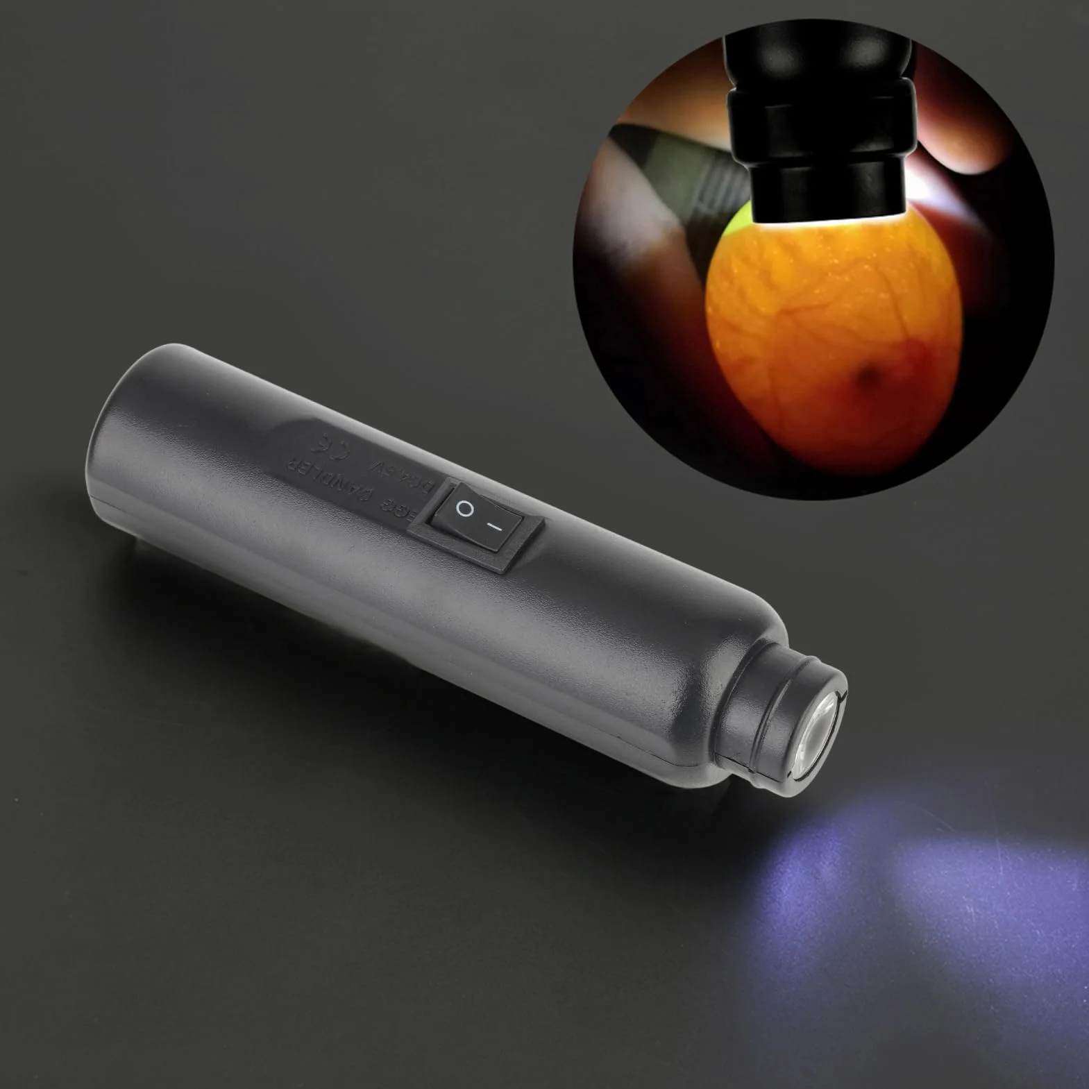 FILFEEL Lampa testowa do jajek LED, automatyczny mini inkubator oświetleniowy 15 x 3,6 cm