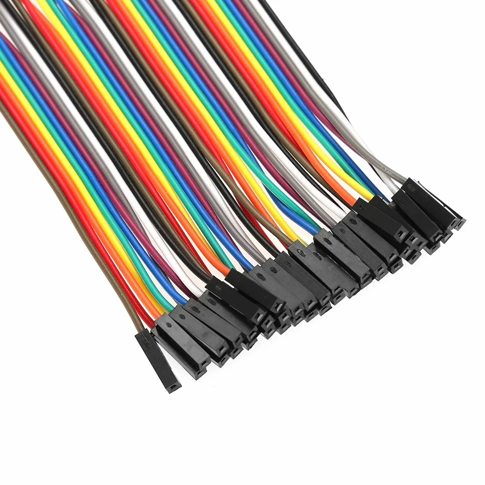 Akozon Breadboard Kable 40pin Zestaw Przewodów Połączeniowych 10cm Męski Żeński