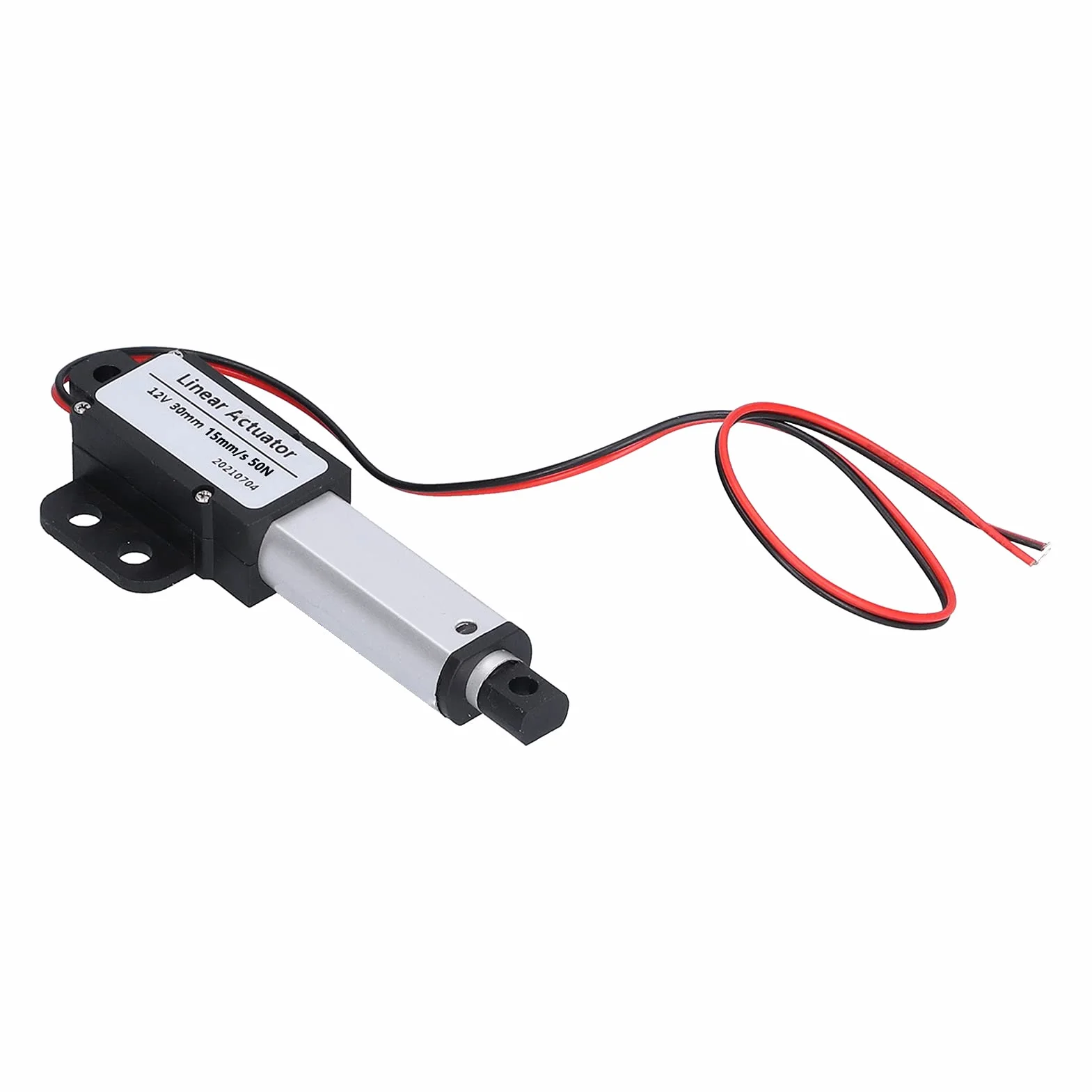 Siłownik Liniowy Mini 12V DC 30mm Elektryczny Siłownik Ruchu Liniowego Ochrona Przed Zwarciem śruba Typu T 30mm-15mm/s-50N