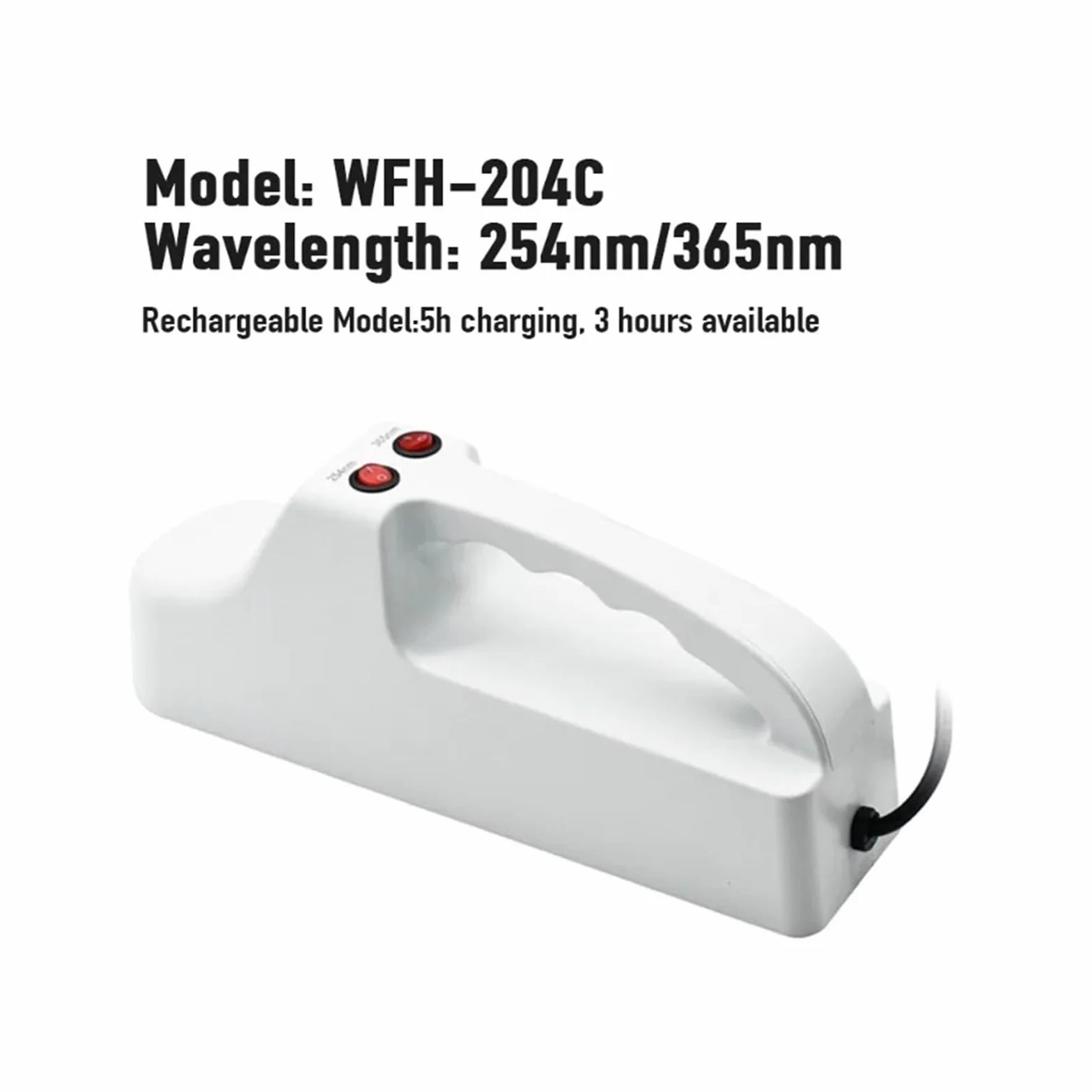 Przenośny analizator ultrafioletowy UVB Lampa UV 365nm/254nm Wysoka czułość Sprzęt laboratoryjny WFH-204BS