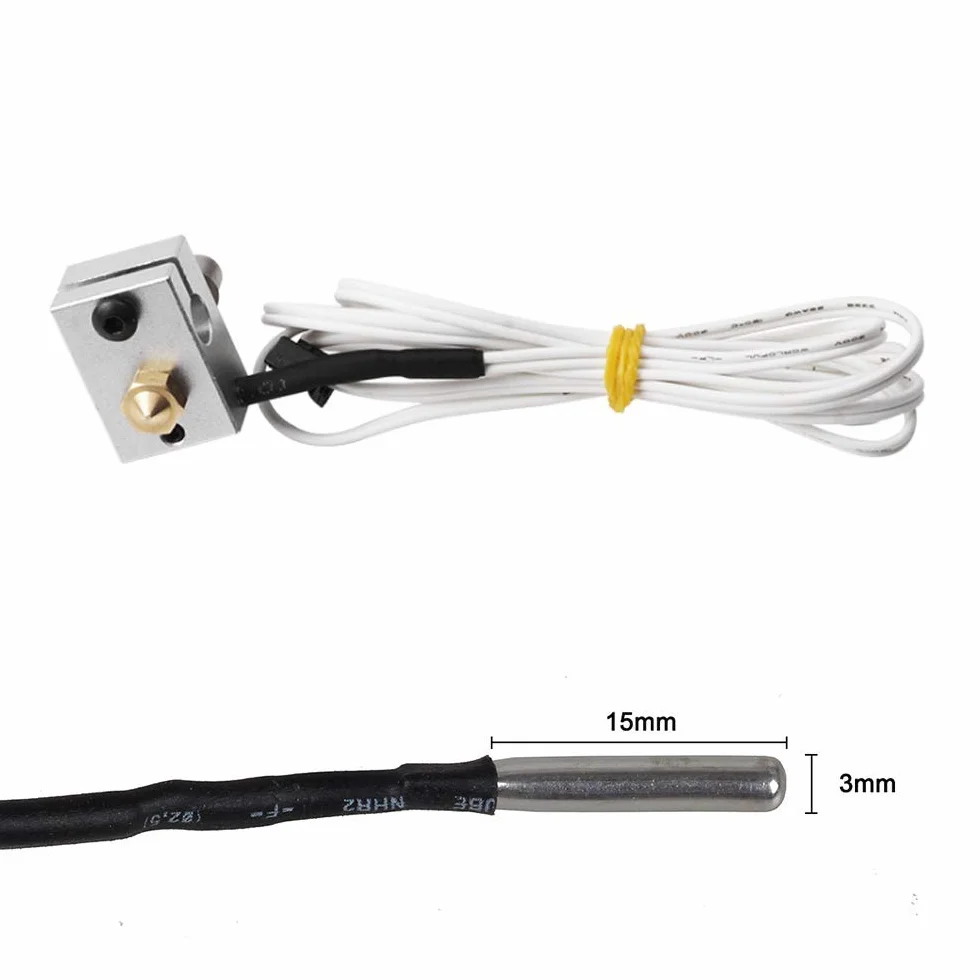DollaTek HT-NTC100K czujnik temperatury 350℃ 2m do drukarki 3D