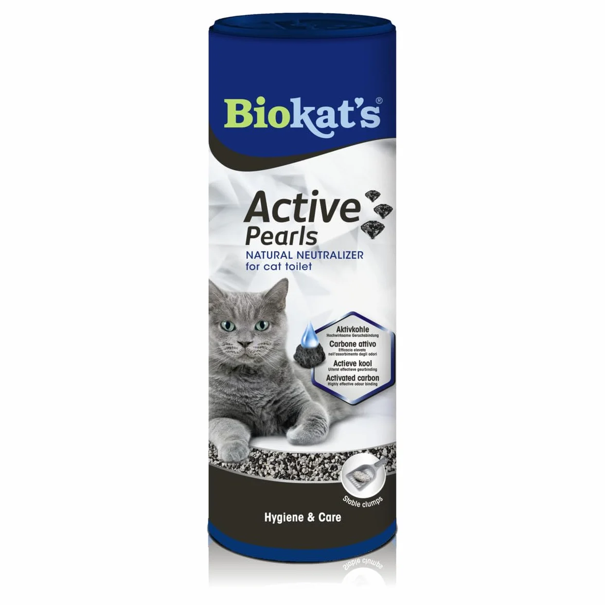 Biokatʼs Active Pearls - Dodatek do żwirku z węglem aktywnym poprawiający jego chłonność i wiązanie zapachu - 1 puszka (1 × 700 ml)