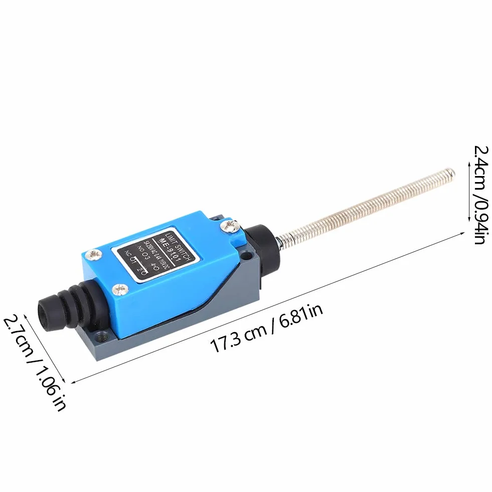Przełącznik krańcowy 17.3x2.7x2.4cm Metalowy i plastikowy Chwilowy przycisk