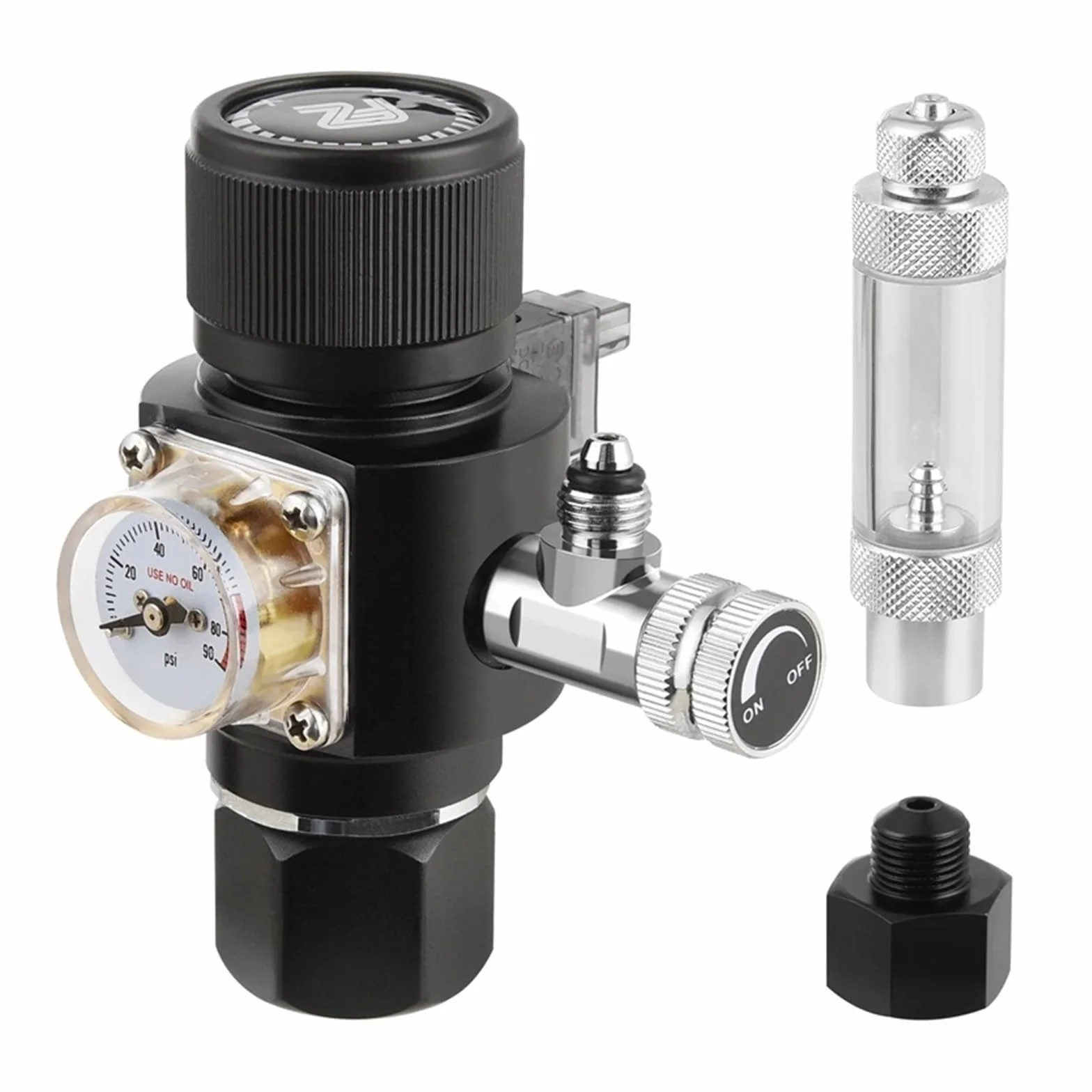 Mini dwustopniowy regulator Co2 akwarium zawór elektromagnetyczny licznik bąbelków akcesoria do akwarium reduktor dwutlenku węgla(CAG320)