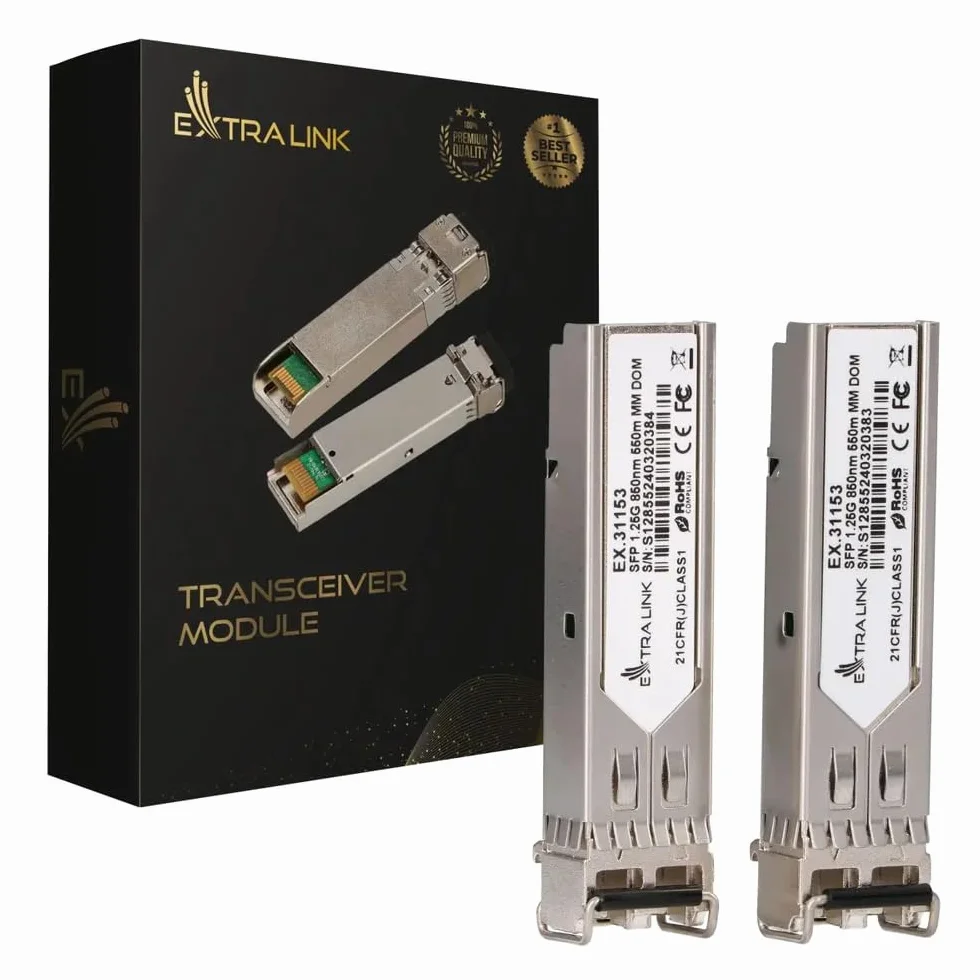 Moduł SFP 1.25G LC Duplex Multimode 850 nm 550 m MSA Cisco Ubiquiti UniFi Netgear MikroTik TP-LINK