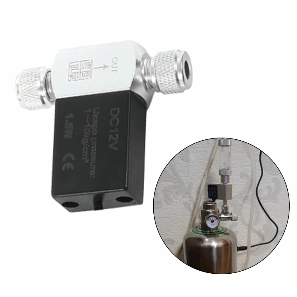 Zawór elektromagnetyczny CO2 DC 12 V z regulatorem czasowym, podwójna głowica do akwarium