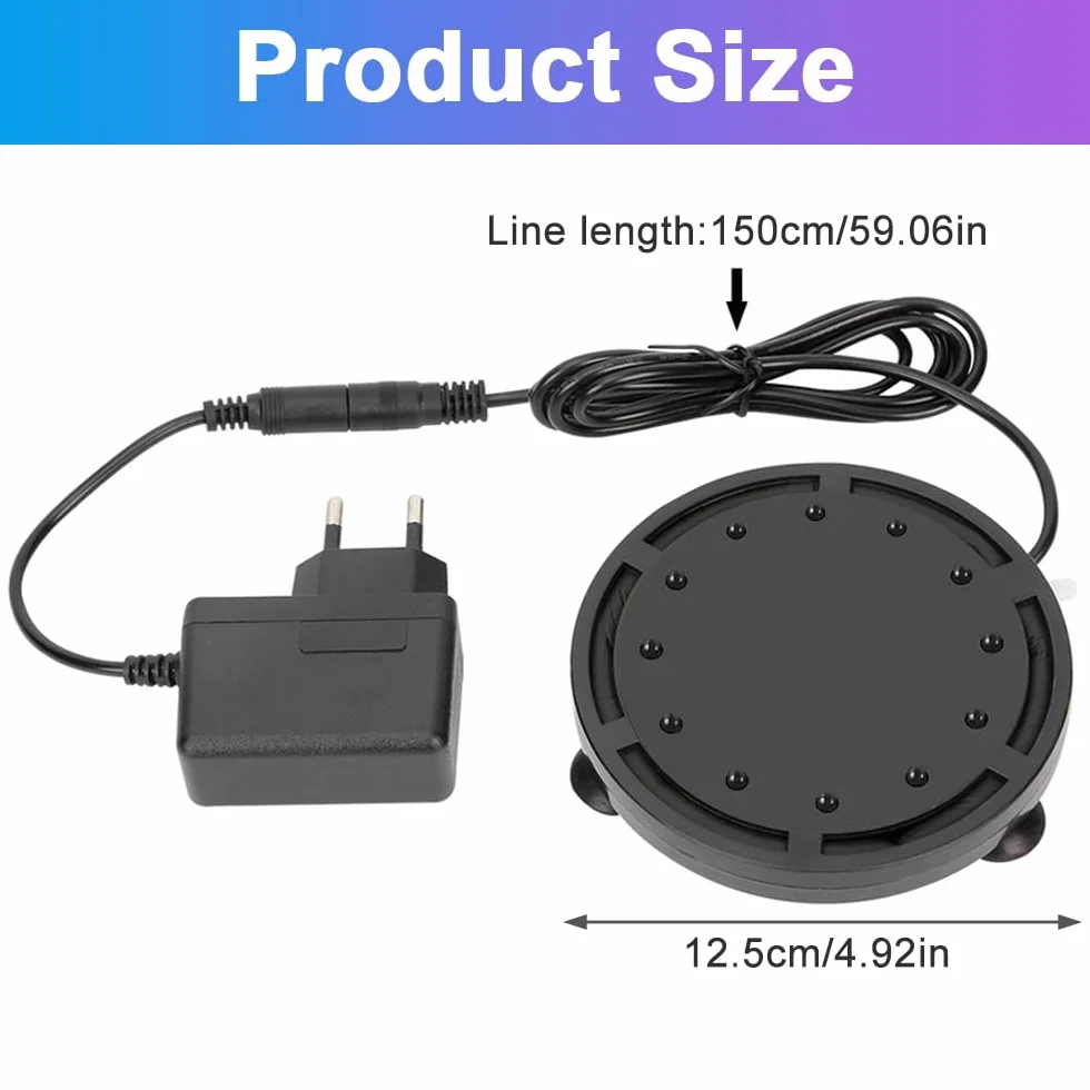 Mineup Kamień powietrzny do akwarium, diodowe LED, odpływ powietrza, zestaw do akwarium, zbiornik na ryby, rozpuszczony tlen, dekoracja (125 mm)