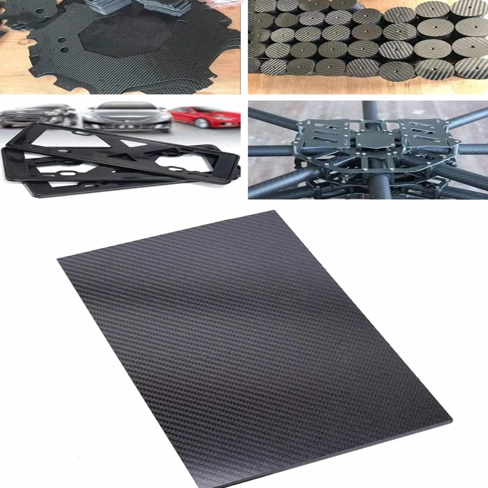 Płyta z włókna węglowego 0,8 mm x 300 mm x 500 mm, splot diagonalny matowe wykończenie