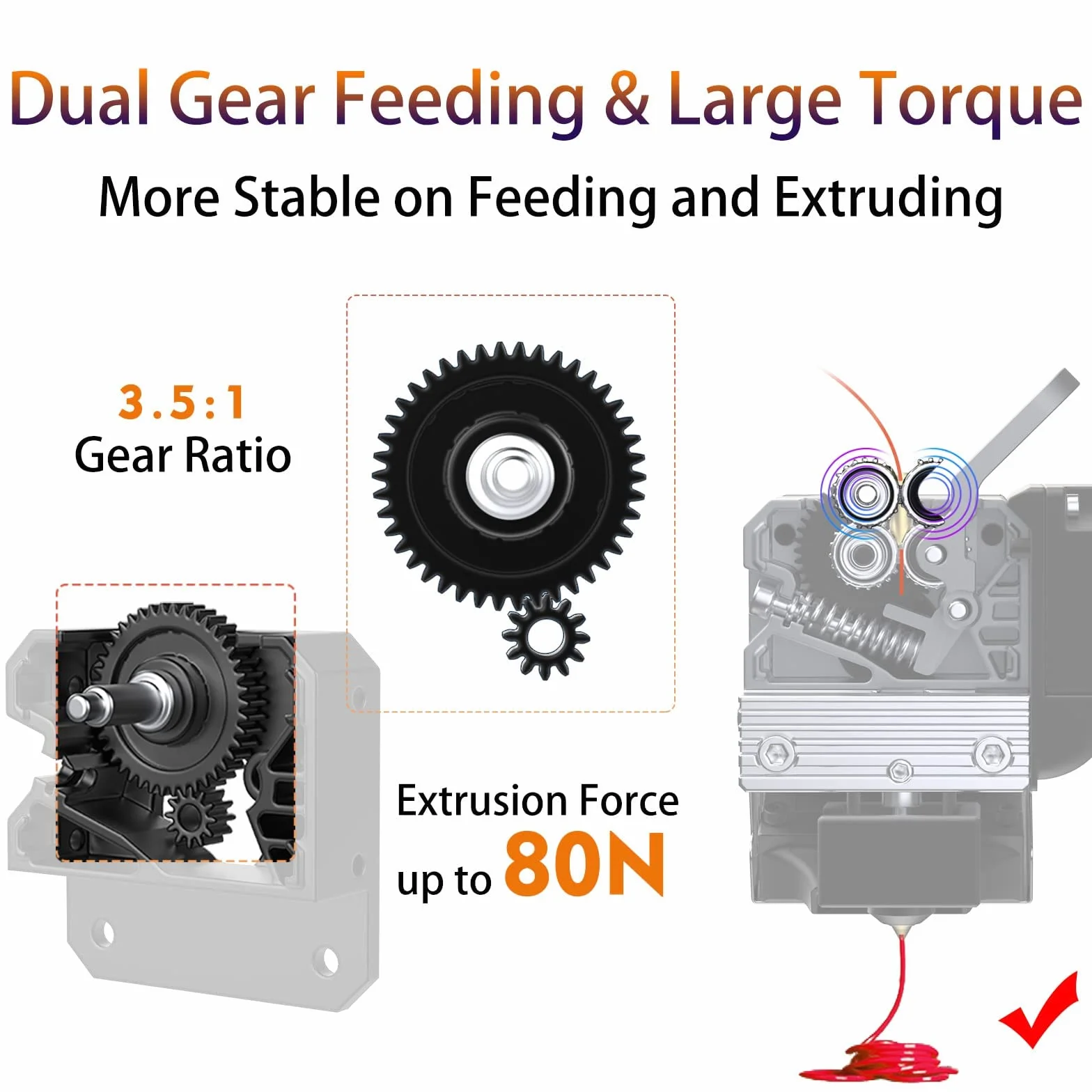 YOOPAI Creality Sprite Direct Drive Extruder Pro Kit, całkowicie metalowy zestaw do drukarek 3D Ender 3