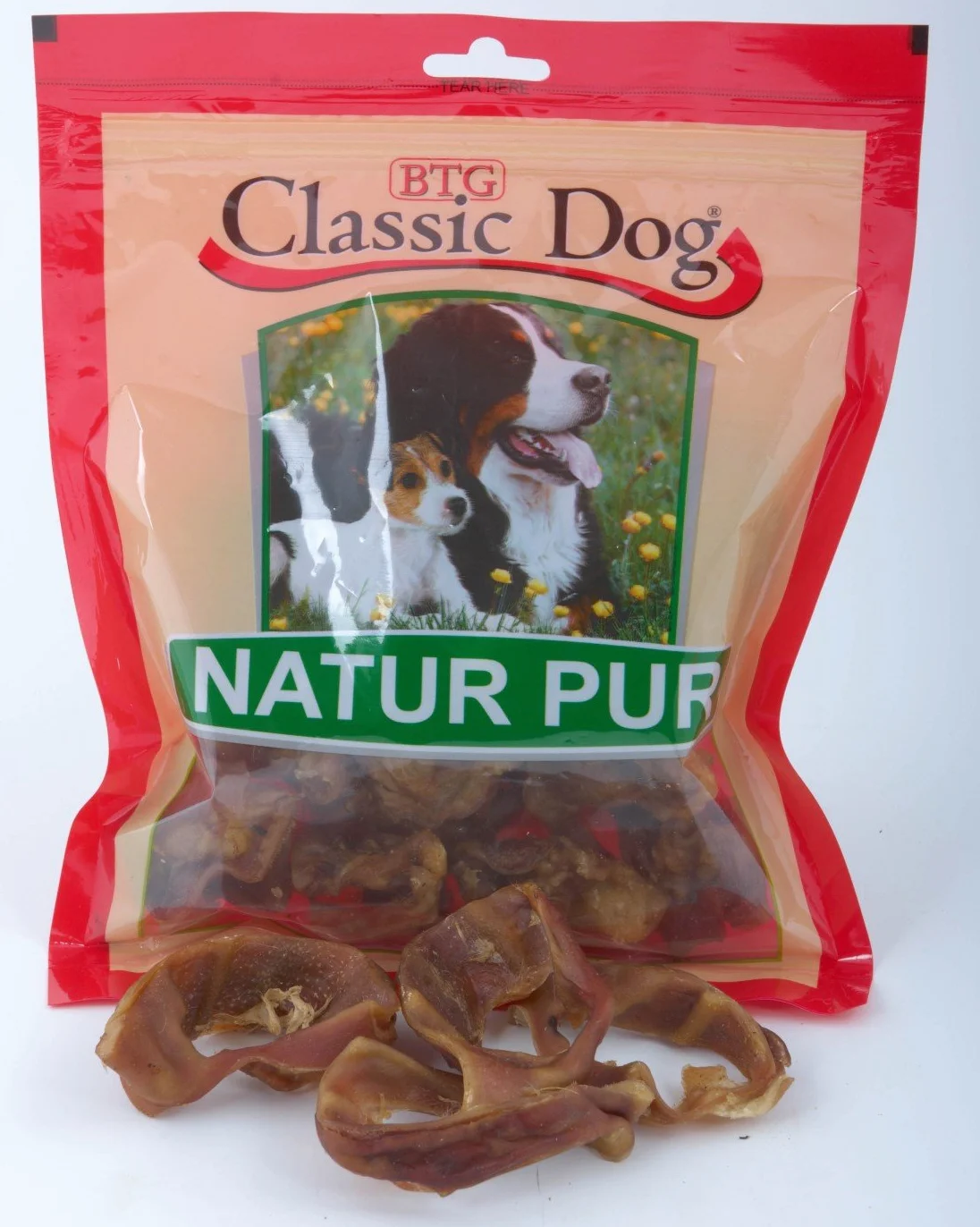 Classic Dog Snack Schweineohren-Streifen 500g