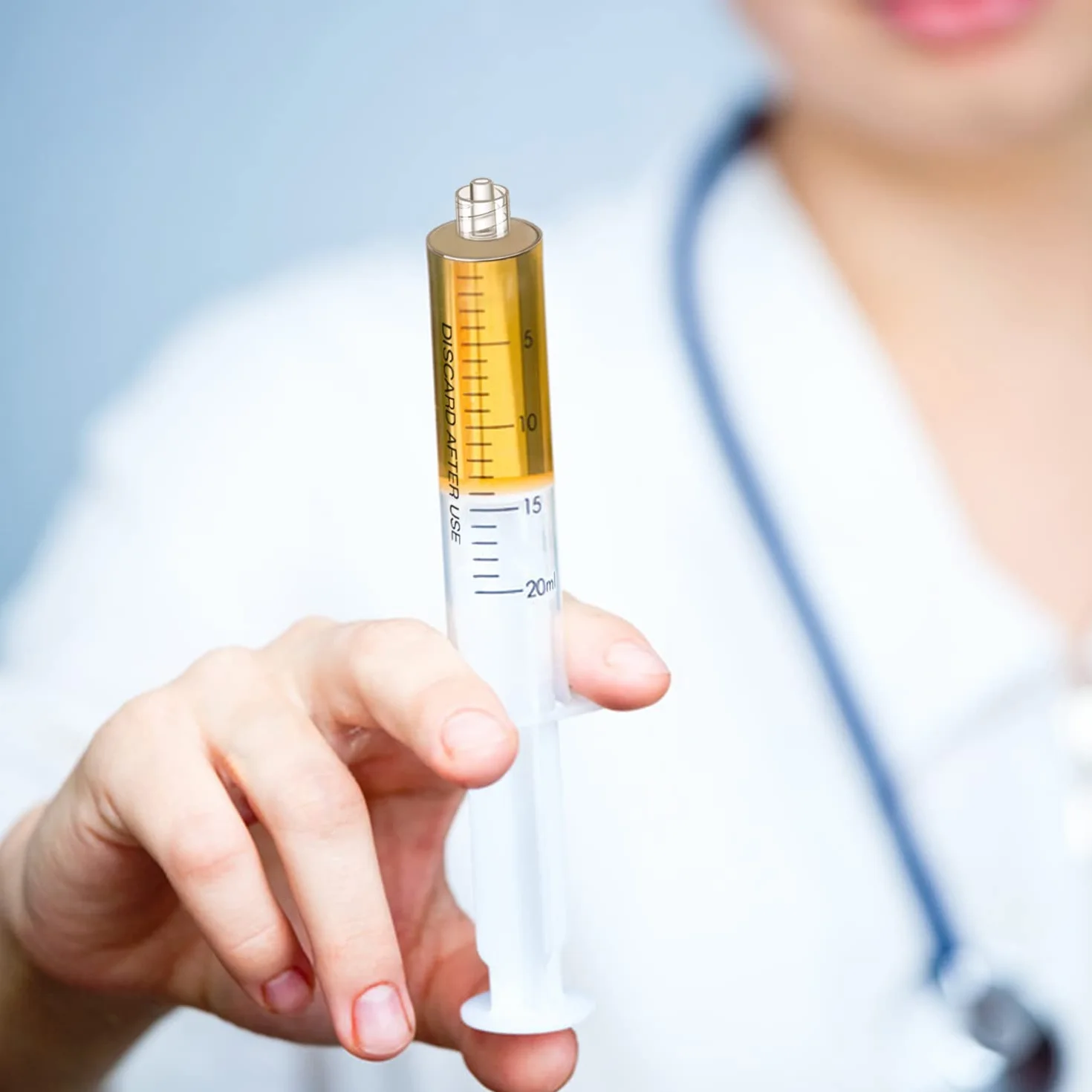 Strzykawka 20ml Luer Lock do Pomiaru Cieczy Laboratorium 10 sztuk