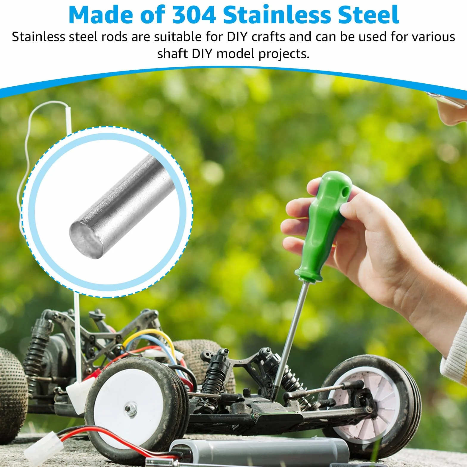 YAYODS 30 sztuk prętów ze stali nierdzewnej 3mm x 300mm - stal nierdzewna 304 Solidny okrągły pręt, metalowa rura, okrągłe pręty, okrągła rura do rękodzieła - pełny okrągły pręt, okrągła stal do