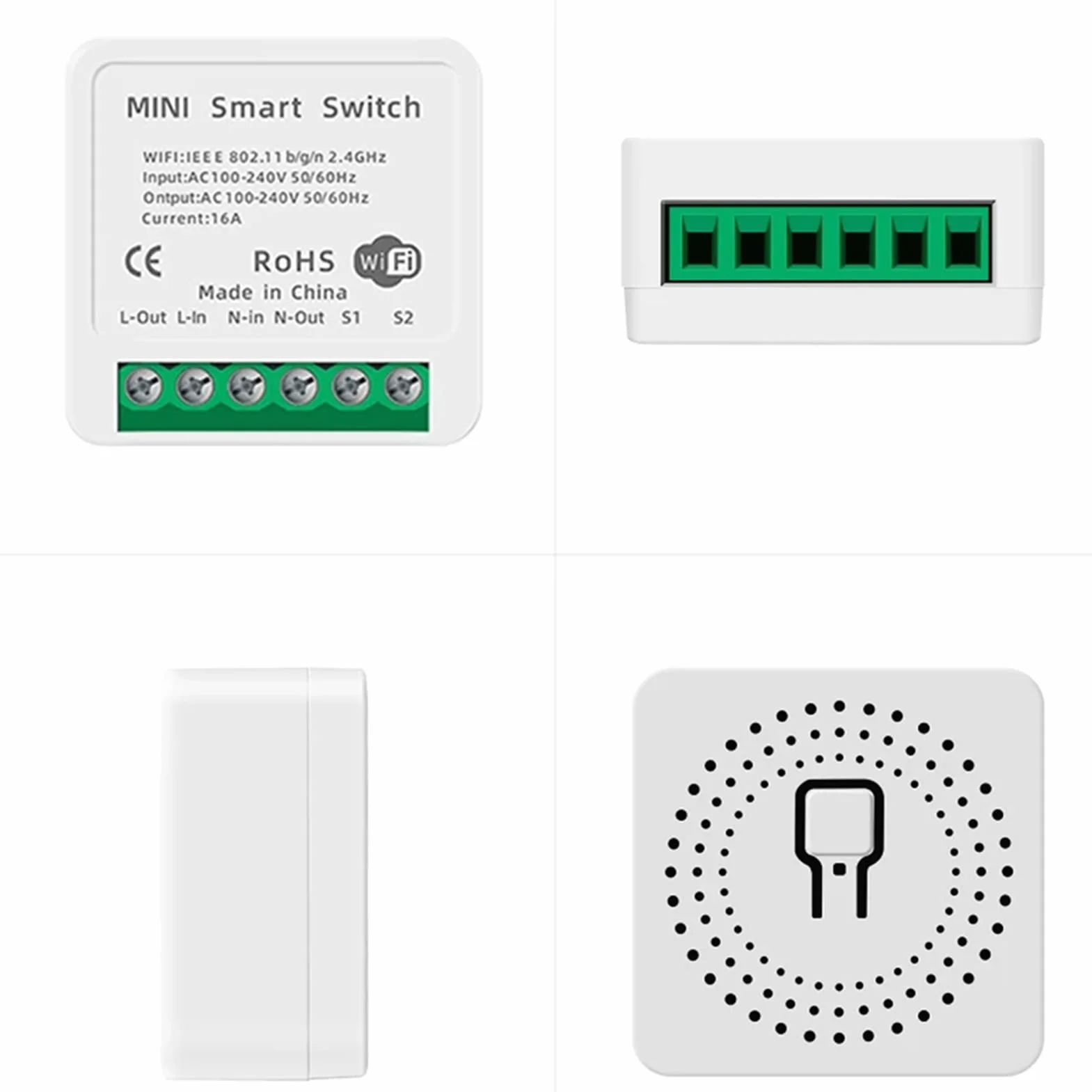 AC100-240 V 16 A WiFi Mini inteligentny przełącznik zdalna aplikacja tuya przełącznik sterowania domem