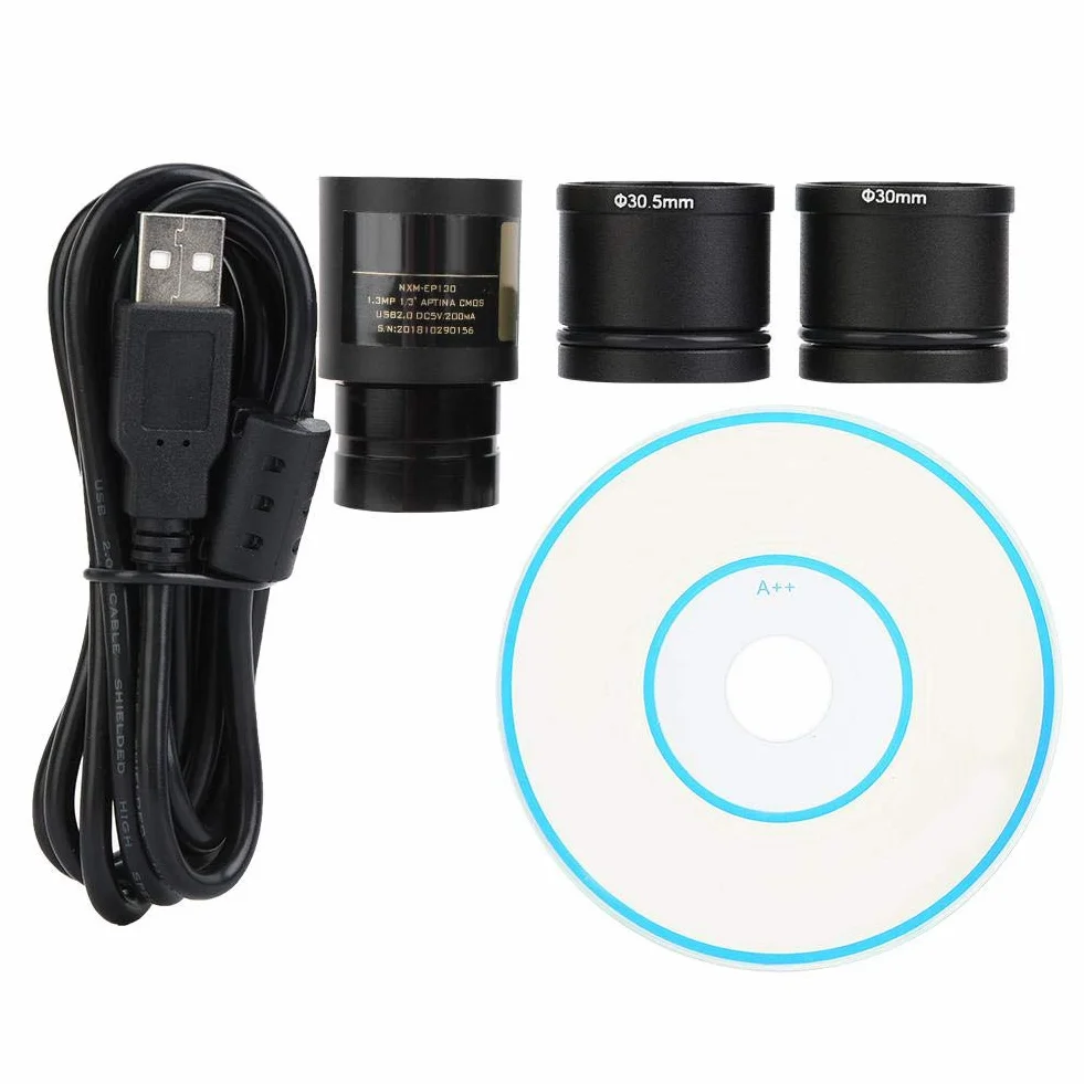 Mikroskopowy okular elektroniczny 1,3 MP USB 2.0 z adapterem 23,2 mm 30,0 mm 30,5 mm Plug and Play