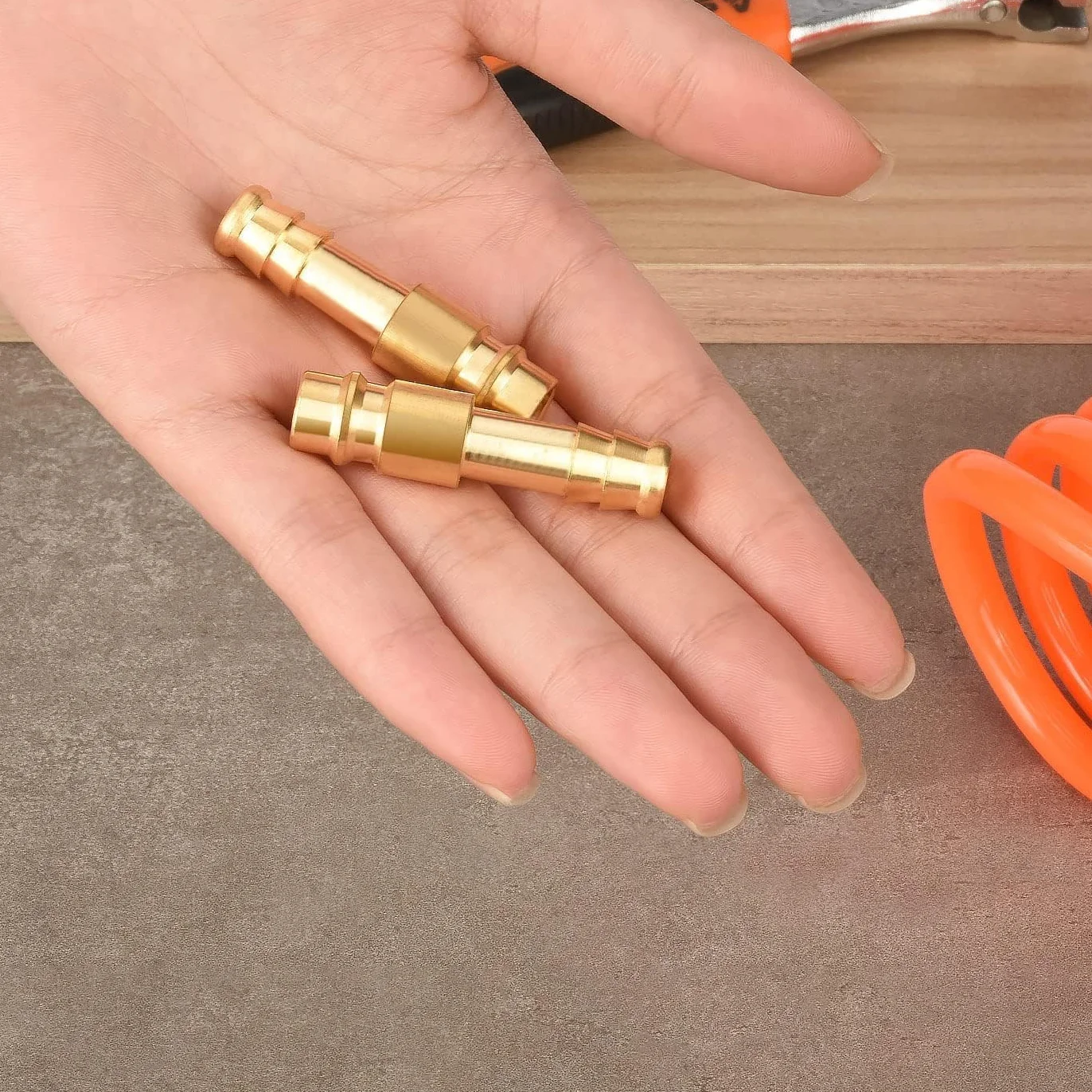 2 szt. złącze sprężonego powietrza 10 mm / gniazdo przyłączeniowe sprężonego powietrza 10 mm mosiądz DN10 gniazdo przyłączeniowe korek węża tuleja zaworowa wtyczka gwintowana złączka