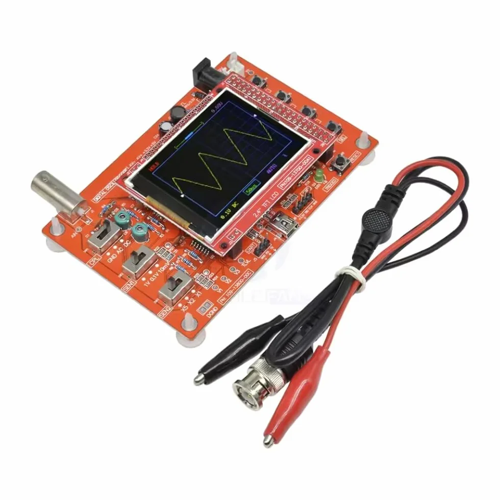 DollaTek Zestaw DIY Open Source 2,4 "TFT 1Msps cyfrowy oscyloskop zestaw z cz??ciami DIY + sonda 13803K (wst?pnie spawane SMD)