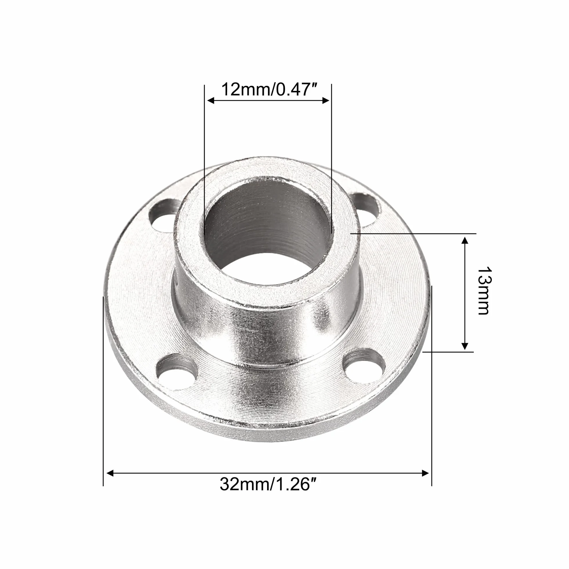 sourcing map 4 sztuki sprzęgło kołnierzowe prowadnica silnika sprzęgło wału wtyczka silnika 12 mm średnica wewnętrzna H13xD18 sztywne do części DIY