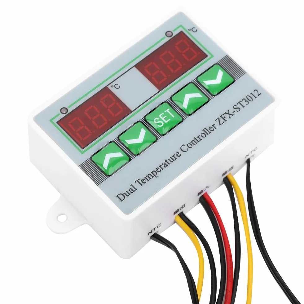 Termostat Zfx St3012, kontroler temperatury, inteligentne podwójne sterowanie, termostat , 12 V, regulator temperatury (220 V)