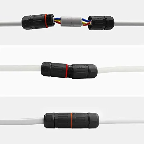 Wodoodporne złącza kablowe IP68 3-biegunowe 0,5mm²~2,0mm² zewnętrzne
