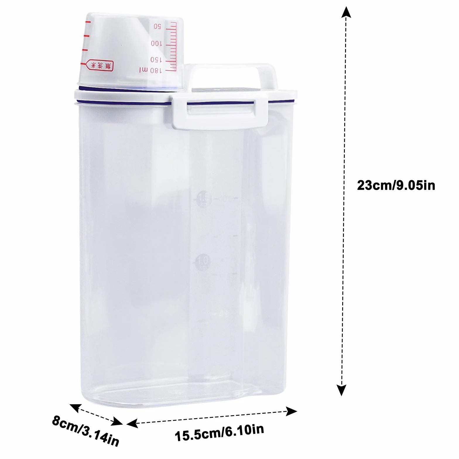 Pojemnik na żywność z miarką 2,7 l do 4,2 kg na karmę dla psów