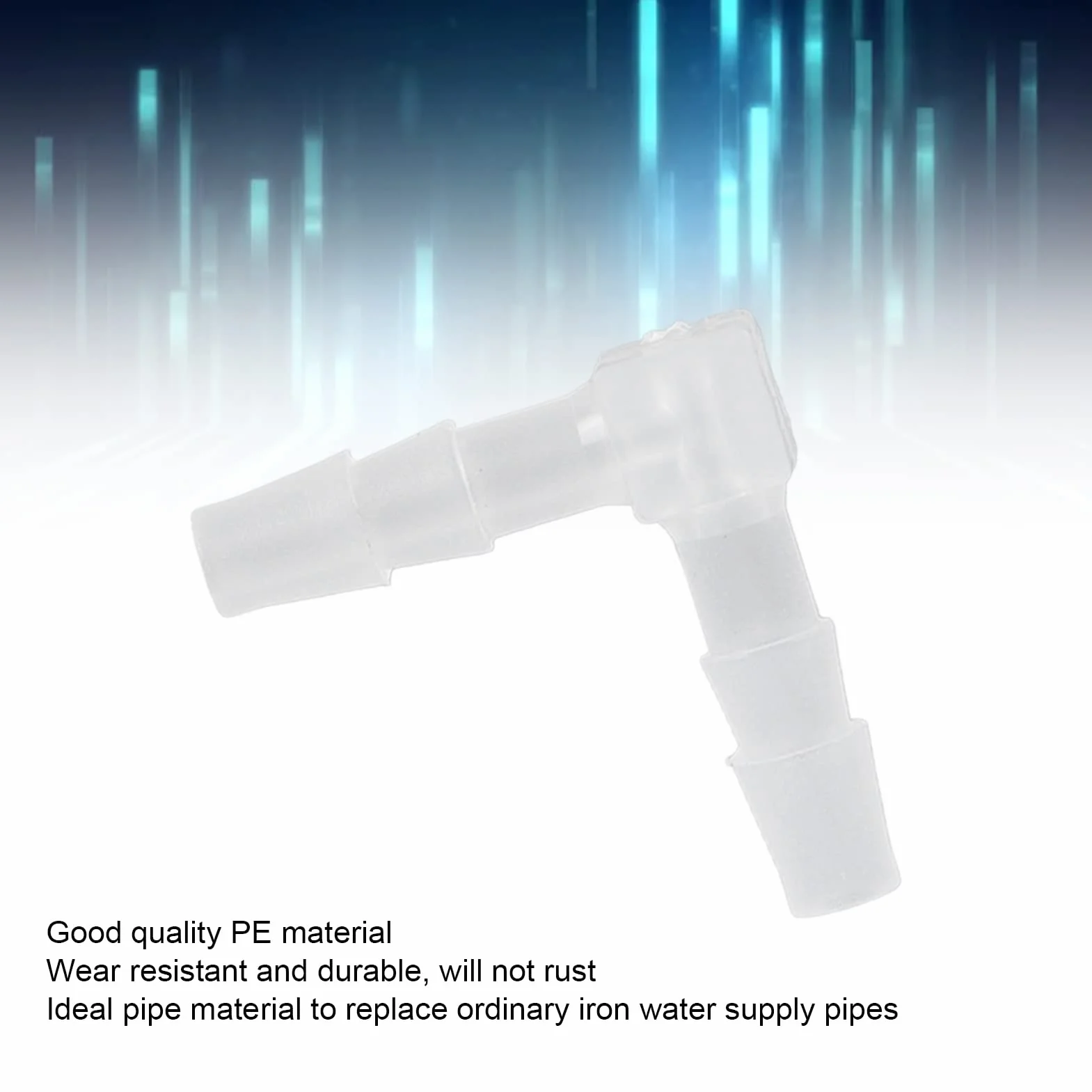 10 Szt. Plastikowy Króciec do Węża 90 Stopni Kolanko L, Równe Złącze Kolczaste Splicer Adapter Union Adapter(4mm)