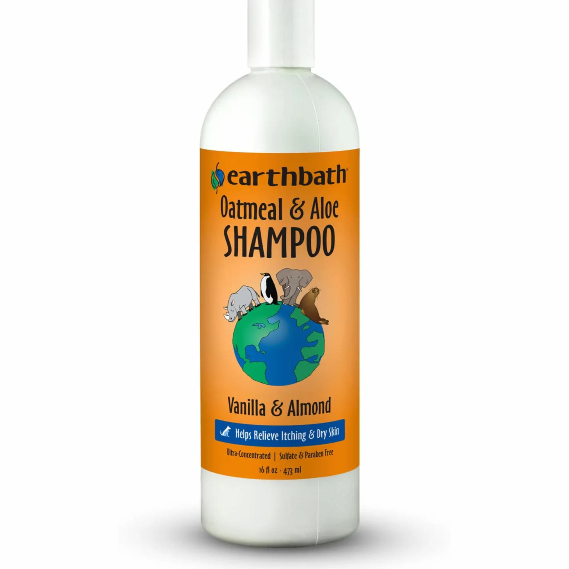 Earthbath Szampon dla zwierząt domowych, mąka owsiana i aloes, łagodzi swędzenie