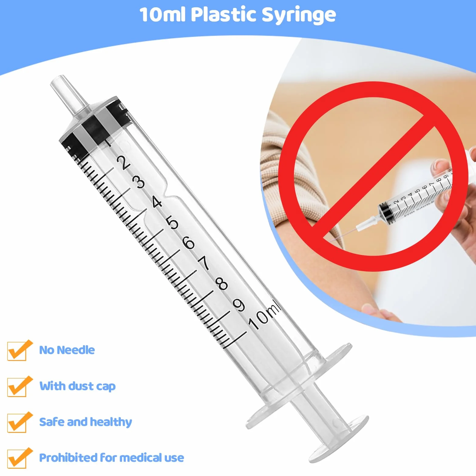 Strzykawki 10 ml 30 sztuk jednorazowe z nasadką dozujące