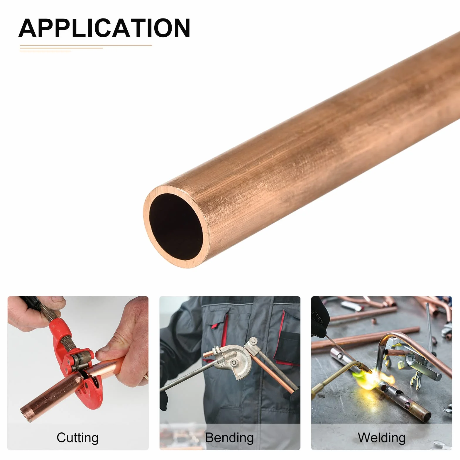 DTGN 10 mm x 1 mm x 300 mm (ODxWall TXL) miedziana rura - 1 opakowanie - dobra do wyposażenia maszynowego DIY dekoracyjna rama - okrągłe metalowe rurki
