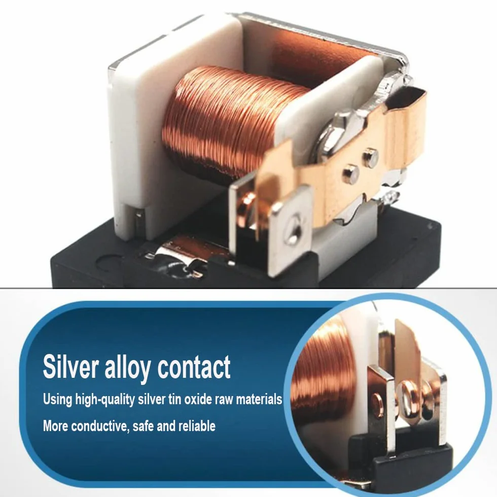 GUUZI 2 Pack 30A Przekaźnik Bezpiecznikowy Samochód Ciężarówka Zestaw Gniazd-30A ATO/ATC Zestaw Uprzęży-12V DC 5-Pin SPDT Automotive 14 AWG Przewody