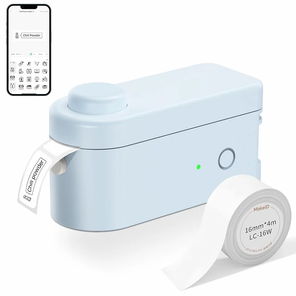 Makeid L1-C drukarka etykiet Bluetooth przenośna mini 9-16 mm 31 mm/s