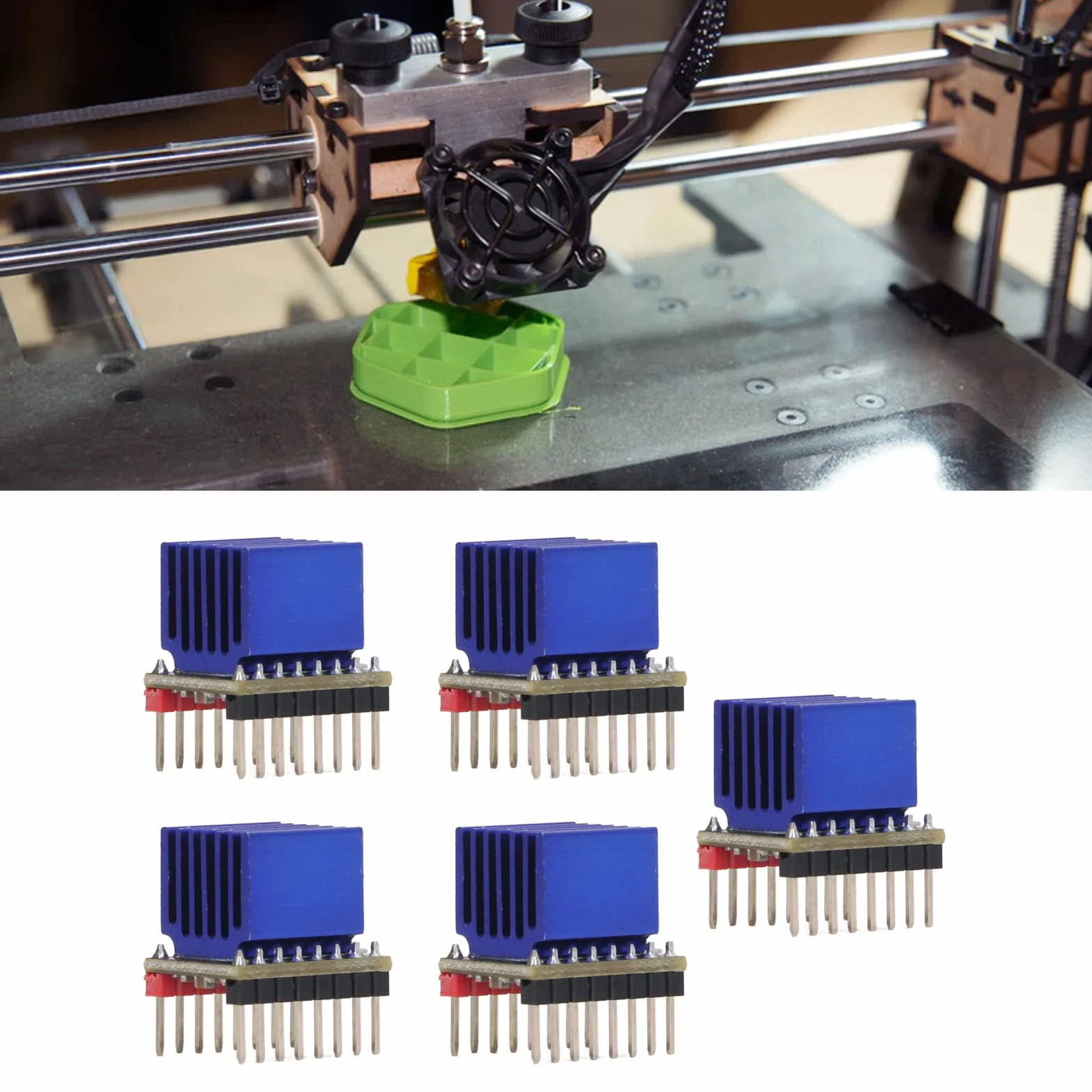 TMC2209 Sterownik Silnika Krokowego, 256 Mikrokroków 2.8A moduł do MKS Gen L V2.0 SKR 1.3 1.4 Płyta Drukarki 3D