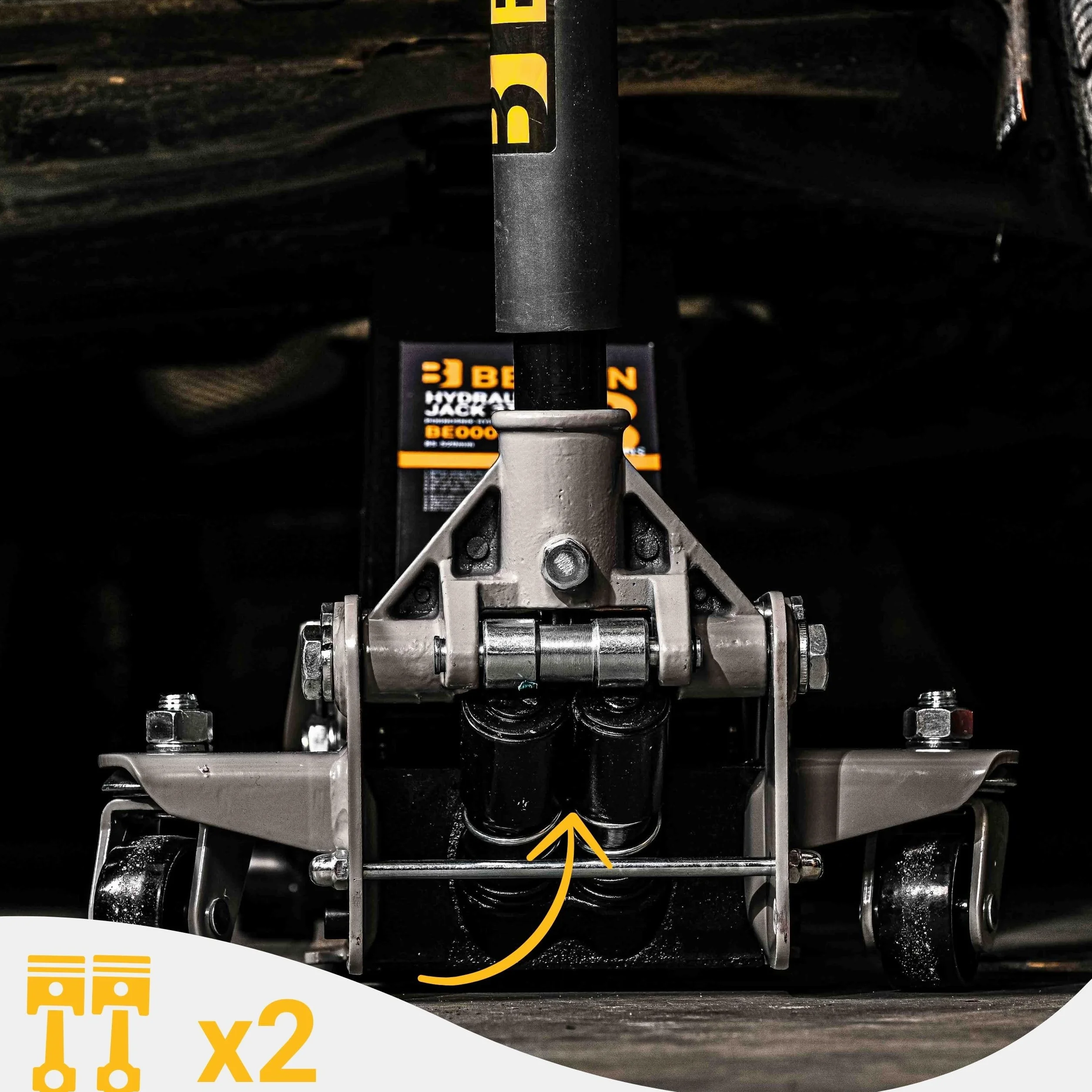 BESTEN Podnośnik hydrauliczny niskoprofilowy 3T 85–520 mm Quick-Lift