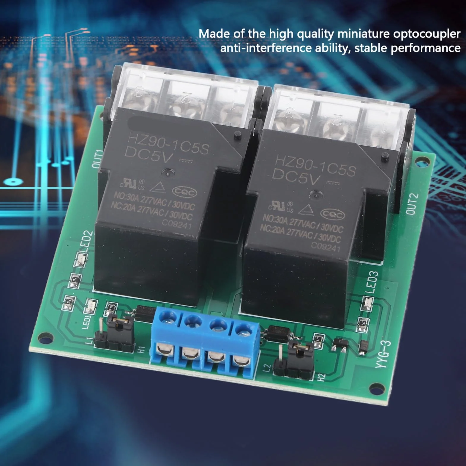 Moduł przekaźnika 30A DC 5V Dwukierunkowy dwukierunkowy transoptor Przekaźnik izolacyjny dużej mocy YYG-3