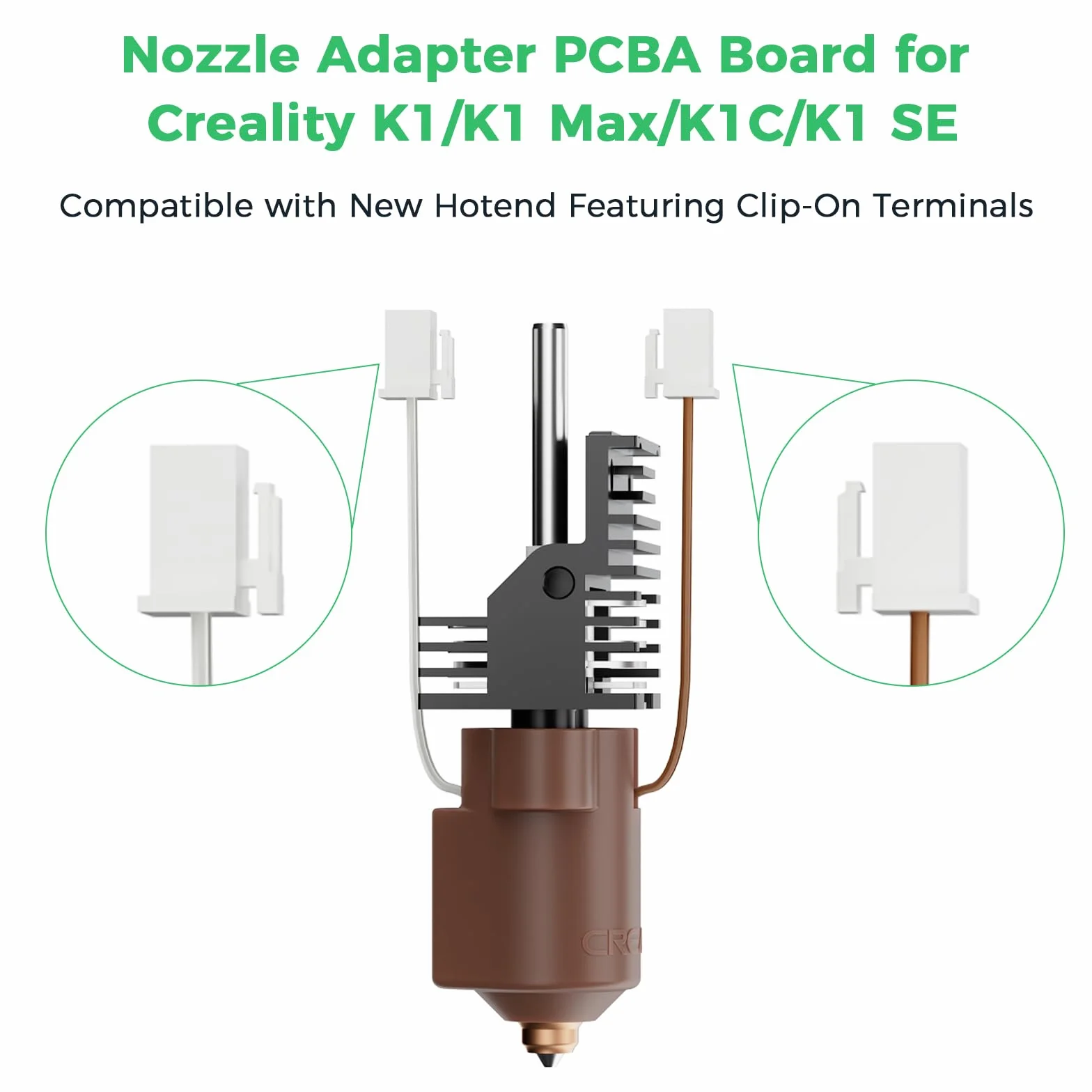 Creality Upgrade K1/K1 Max/K1C/K1 SE płyta adaptera Hotend, oficjalny adapter dyszy OEM PCB głowica narzędziowa PCBA oryginalny zestaw zastępczy płytki akcesoria do drukarki 3D