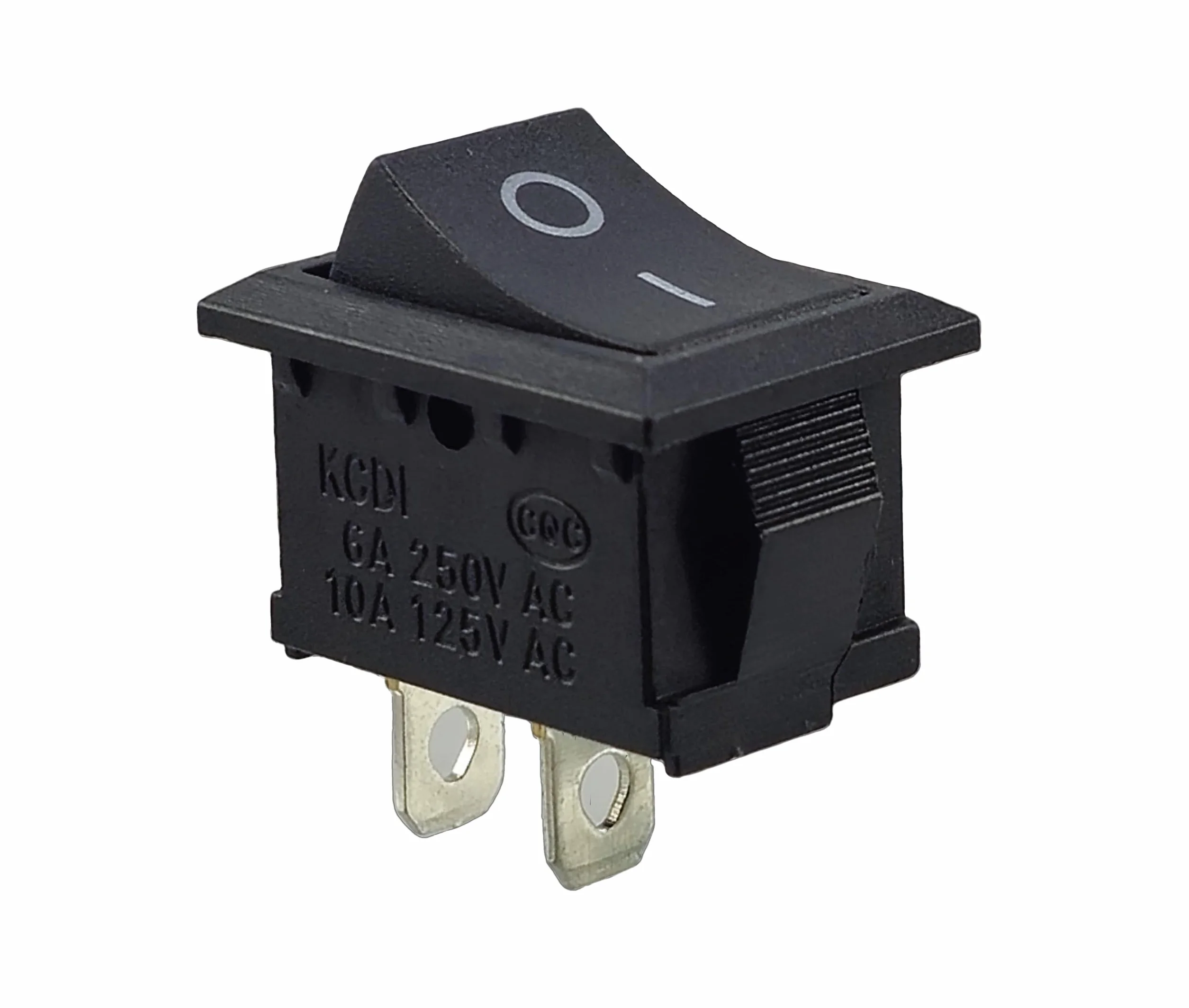 Przełącznik kołyskowy KCD1 250V 6A 125V 10A AC czarny prostokątny 19x13mm