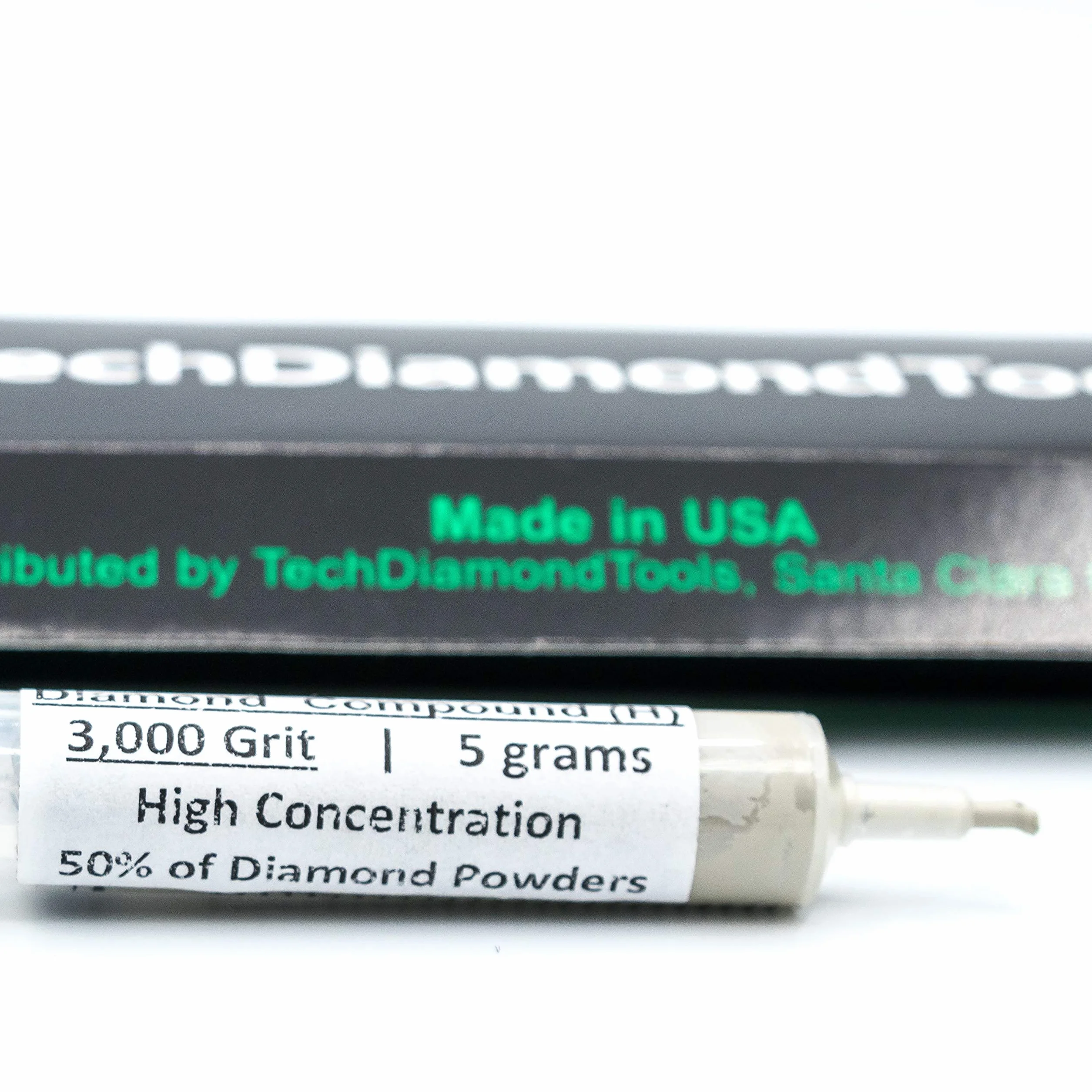 TechDiamondTools Diamentowa pasta polerska, ziarnistość 3000, 3-6 mikronów, do precyzyjnego polerowania, 5 g, wysoka koncentracja 50% proszku Damond