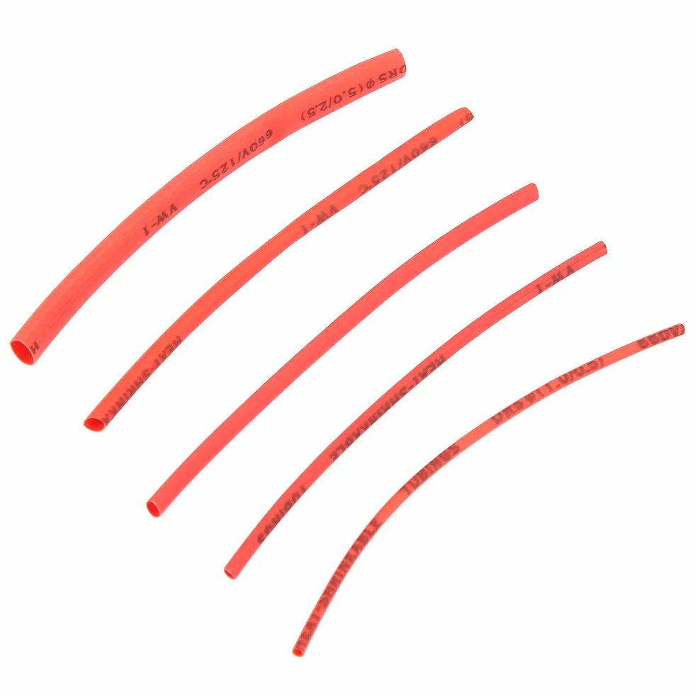 100 stücke Schrumpfschlauch Sortiment 5 Größen 5 Farbe 100mm Draht Kabel Isolierte Hülse Set