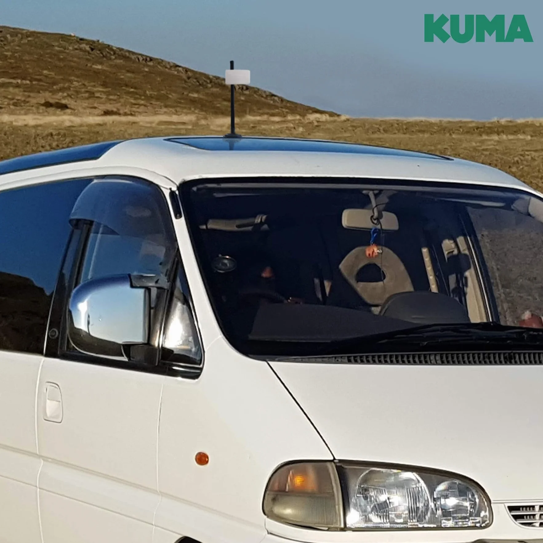 KUMA Magnetyczny uchwyt na maszt do anteny telewizyjnej Wifi – podstawa magnetyczna 300 mm, montaż w domu, przyczepie kempingowej, ciężarówce, łodzi, może być również używany jako flaga, stojak