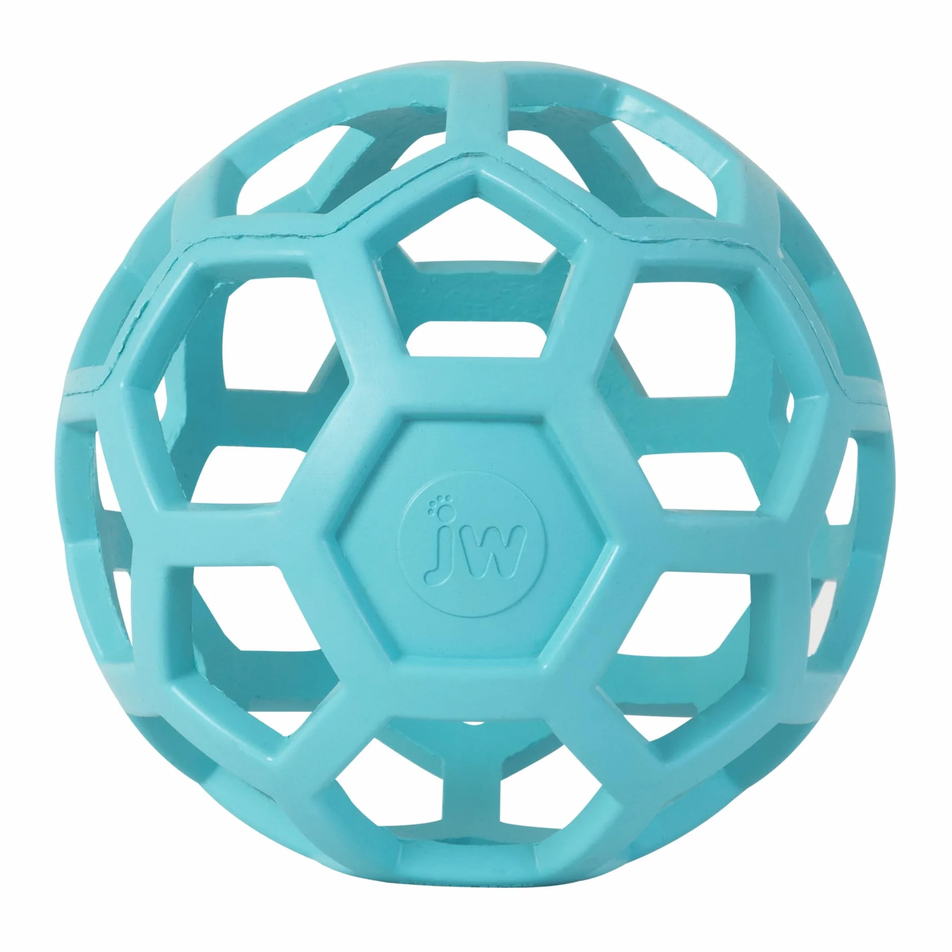 JW Pet HOL-ee Roller™, zabawka dla psa, piłka puzzle, kauczuk naturalny, duży (średnica 14 cm), niebieska