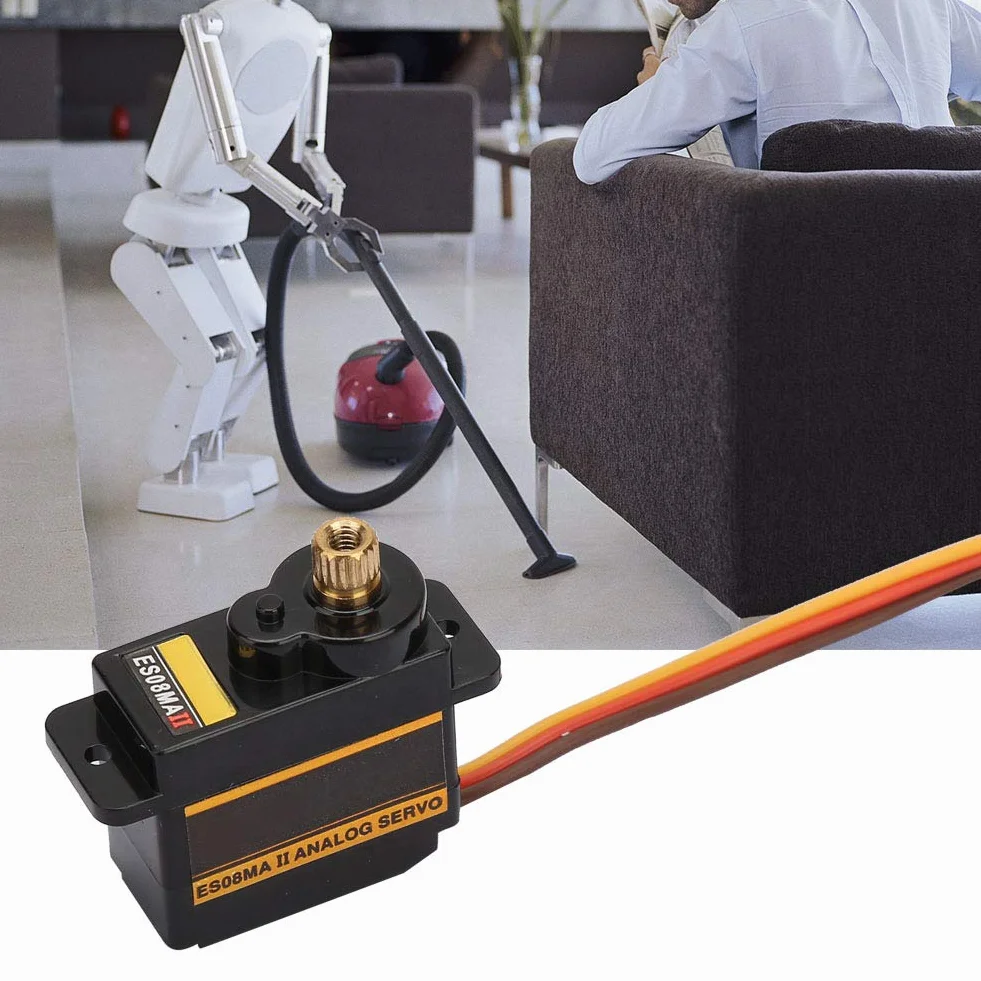 Wysoka prędkość 12 g / 1,8 kg / 10 sekund Analogowe serwo Metal Gear, Metal Gear Servo, wysokowydajne roboty Super gładkie do stałych skrzydeł ES08MA II