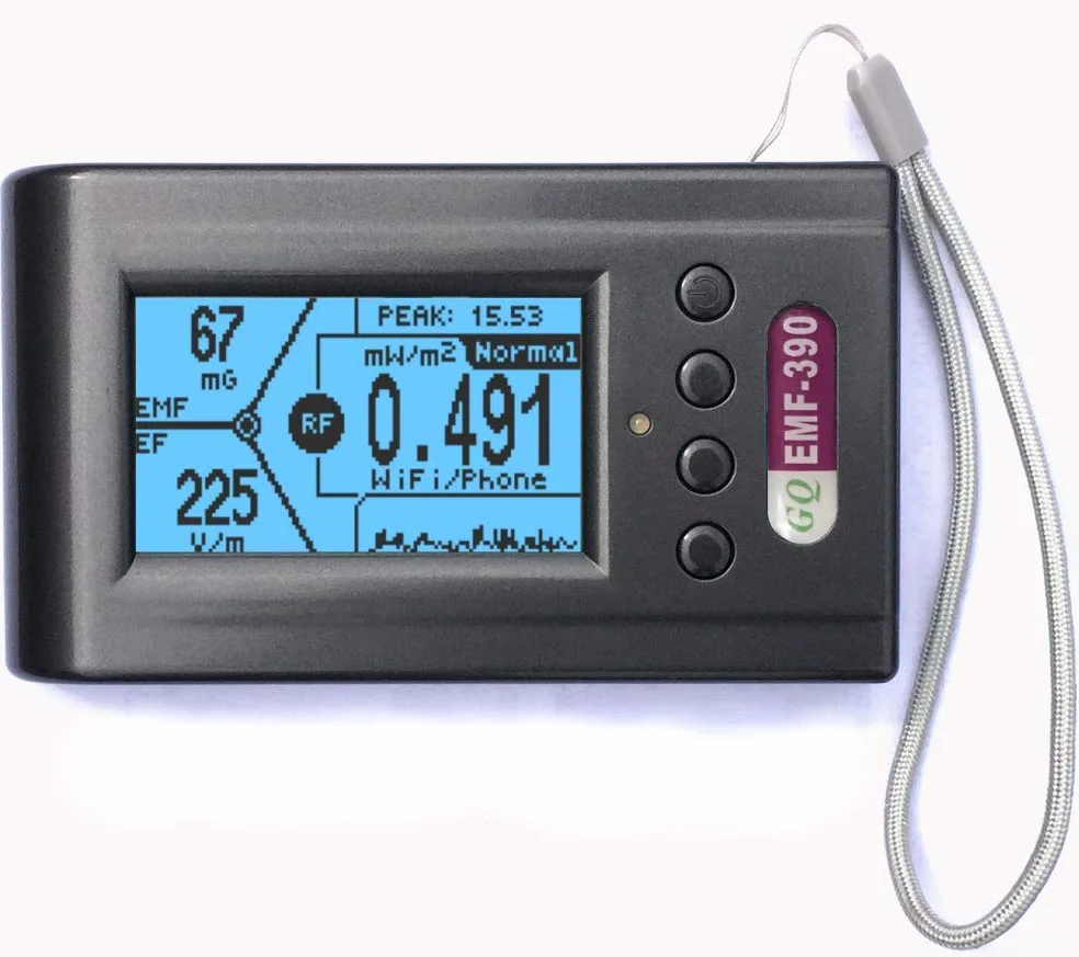GQ EMF-390 miernik EMF 3 w 1 EMF ELF RF 5G WiFi wykrywacz sygnału RF do 10 GHz rejestratorem danych analizator widma 2,5 GHz
